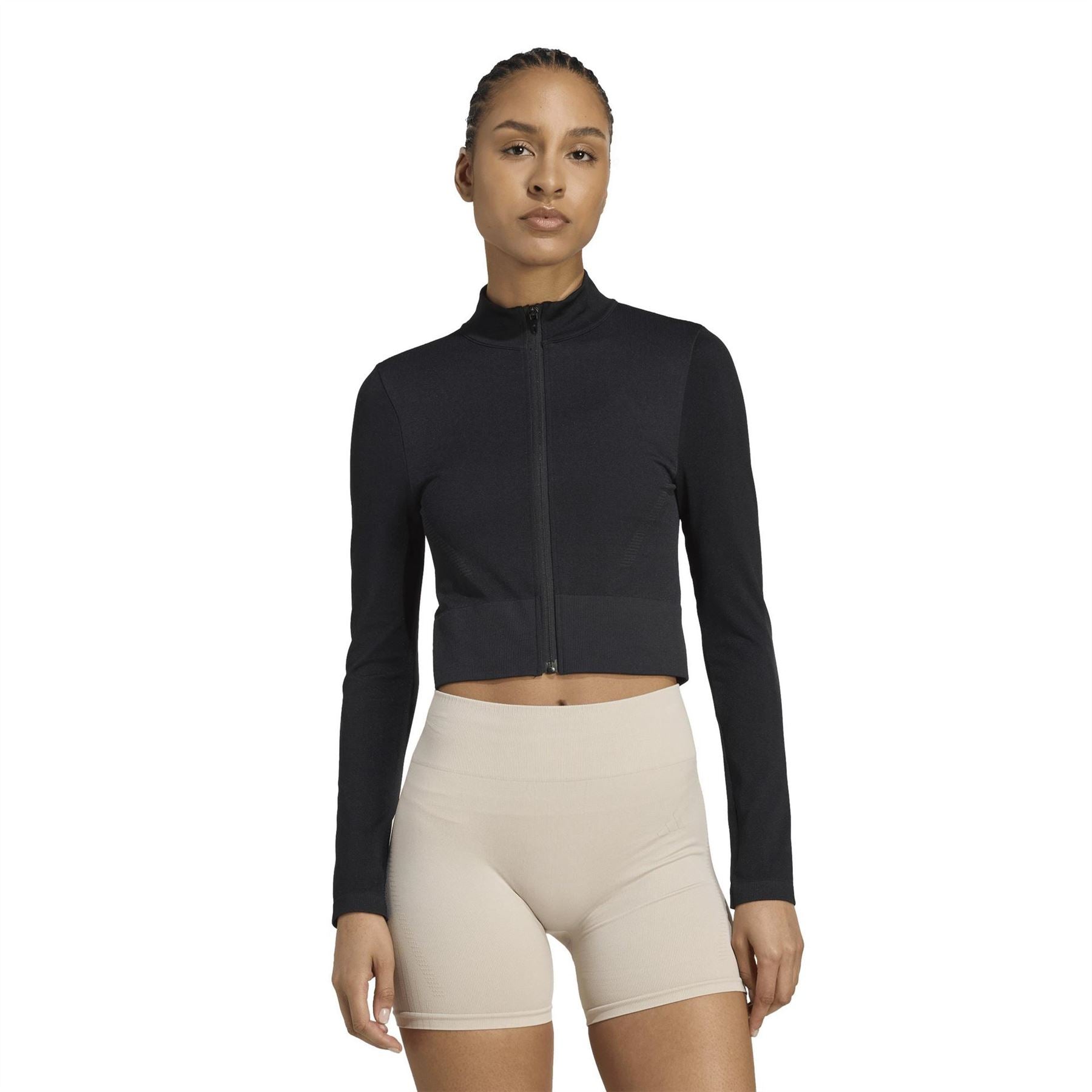 adidas Workout Essentials Climacool Full Zip Long Sleeve Performance Training Jacket