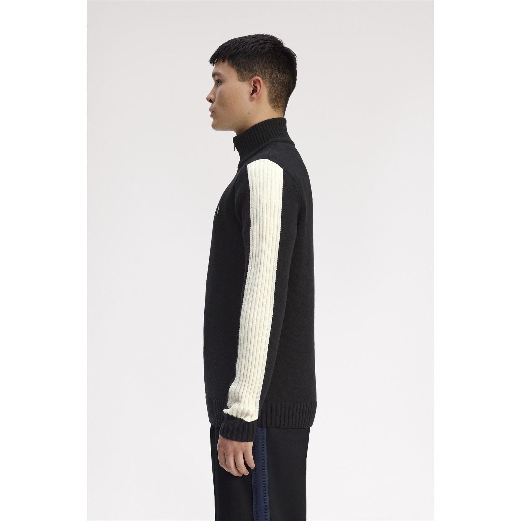 Fred Perry Knitted Half Zip Crew Neck Jumper