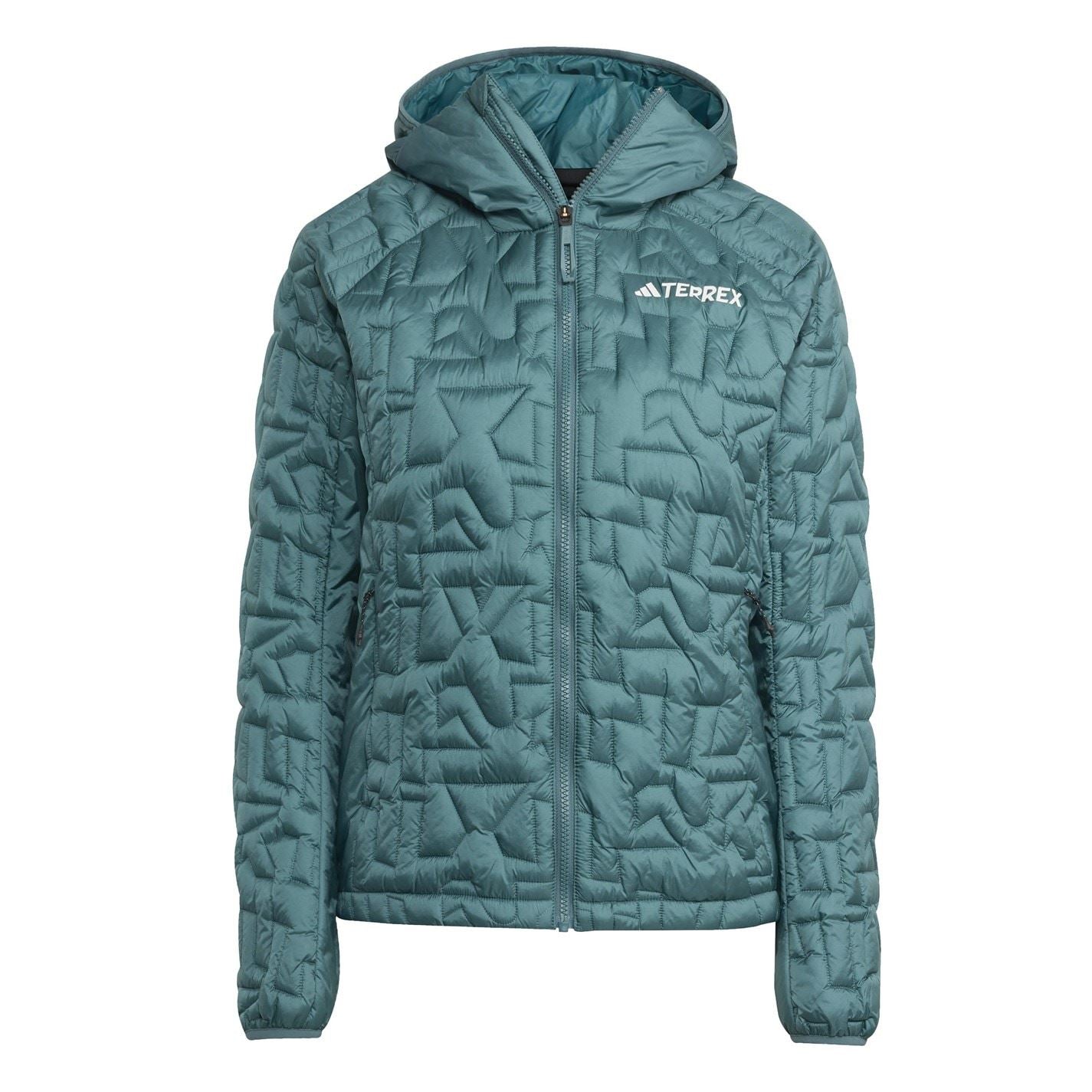 adidas Womens Terrex Xperior Primaloft Loose Fill Insulated Hooded Jacket