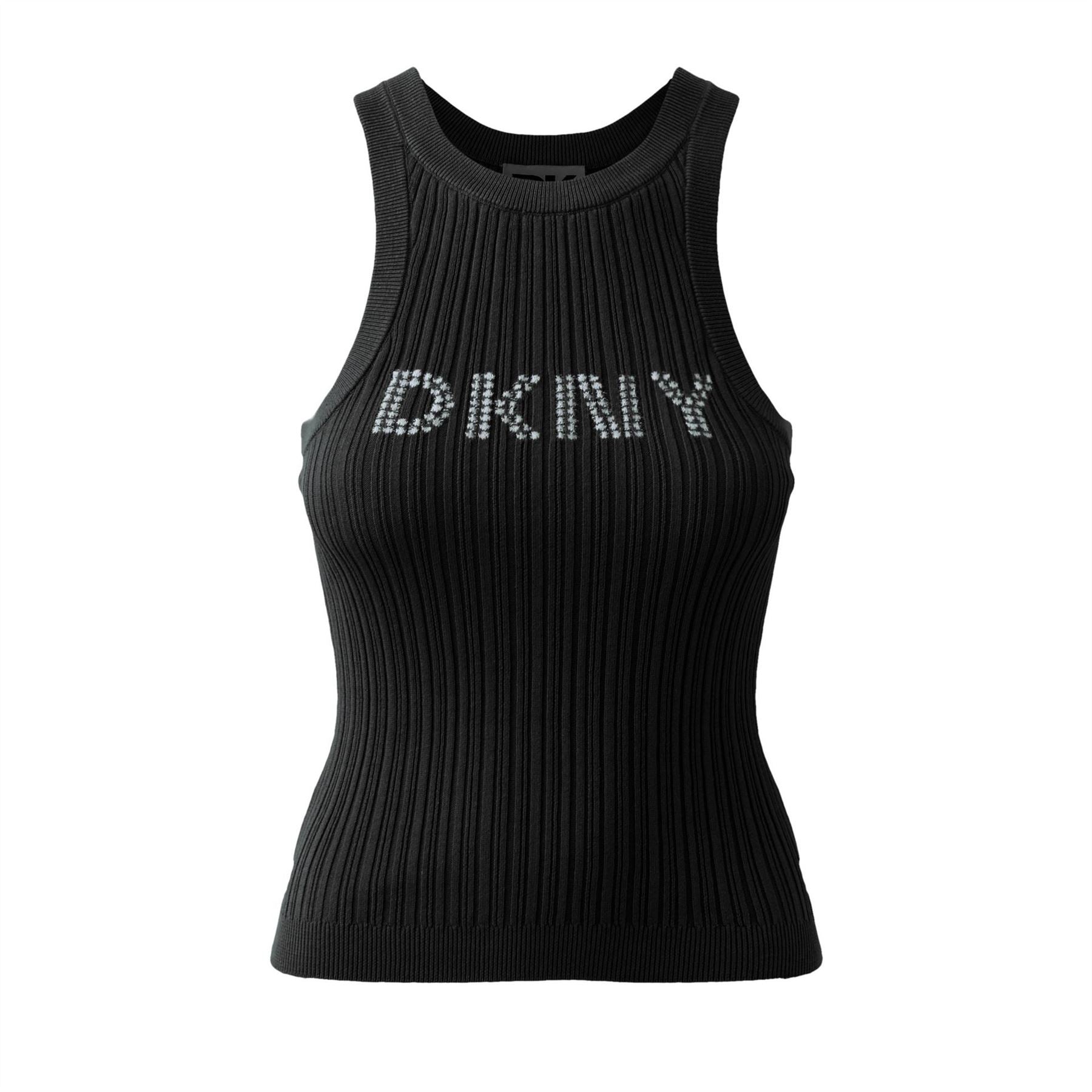 DKNY High Neck Slim Fit Knit Tank