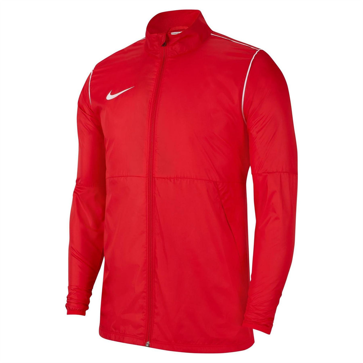 Nike Solid Patterned Rain Jacket with Side Stripes