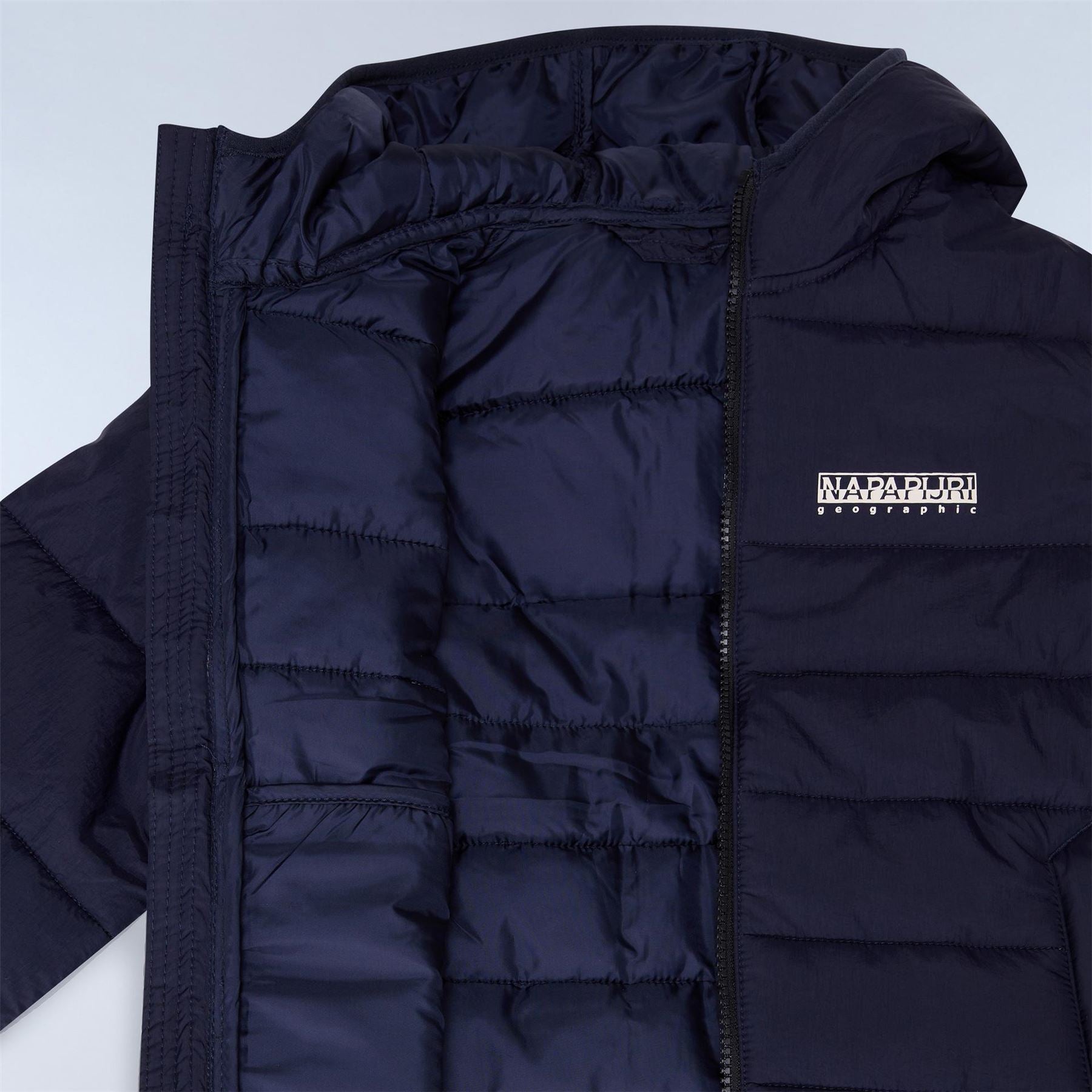 Napapijri Gesar Hooded Solid Patterned Puffer Jacket