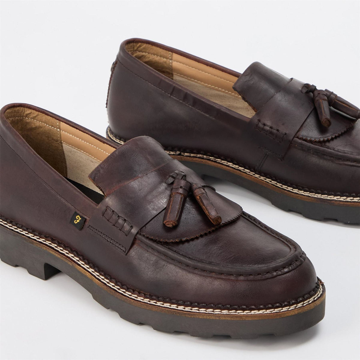 Farah Morfield Moccasin Loafers with Lug Sole