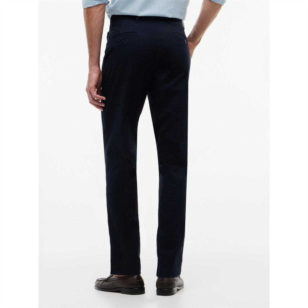 Tommy Hilfiger Dover Essential Twill Cotton Mid Rise Straight Leg Trousers