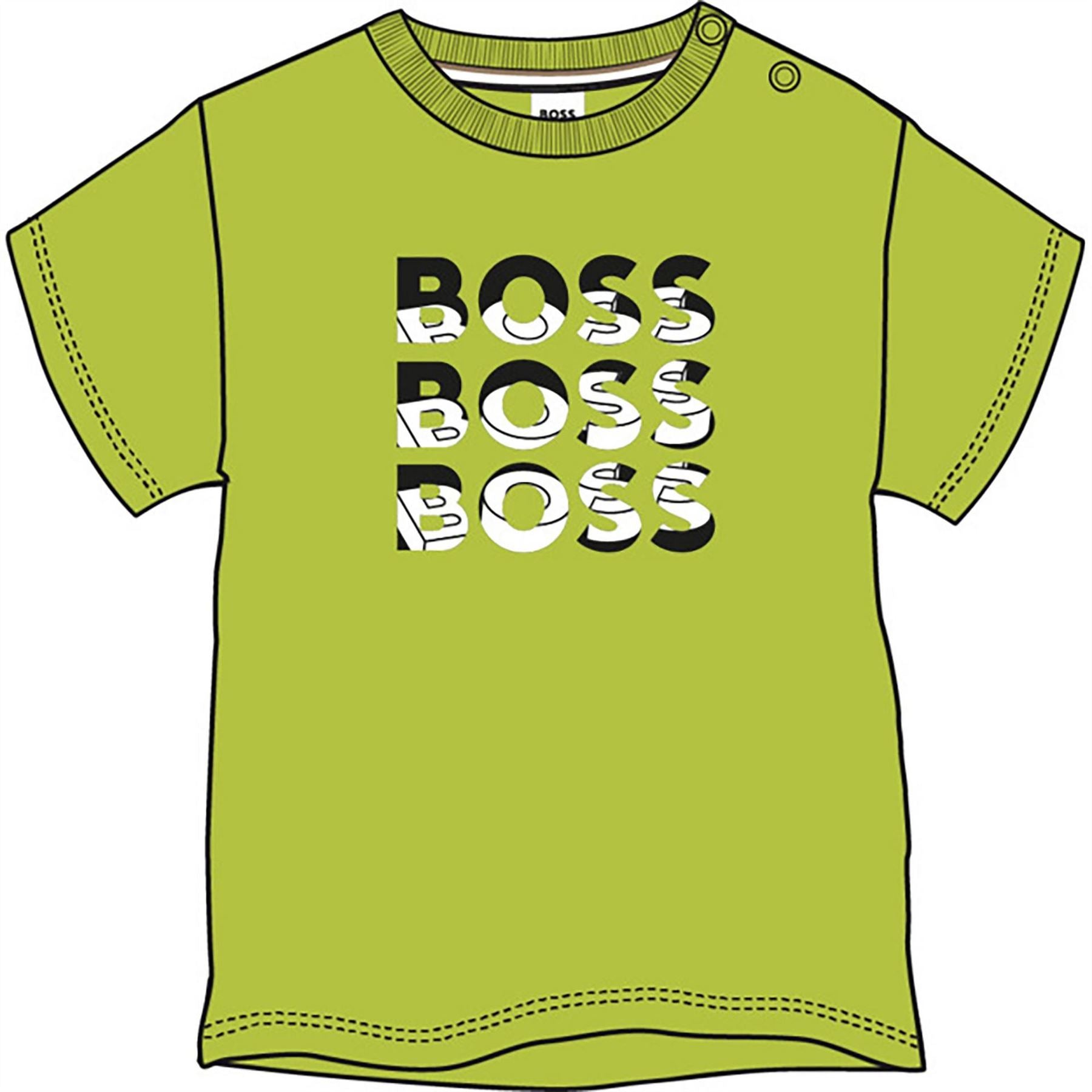 Boss Multi Logo Print T-Shirt Regular Fit Tops
