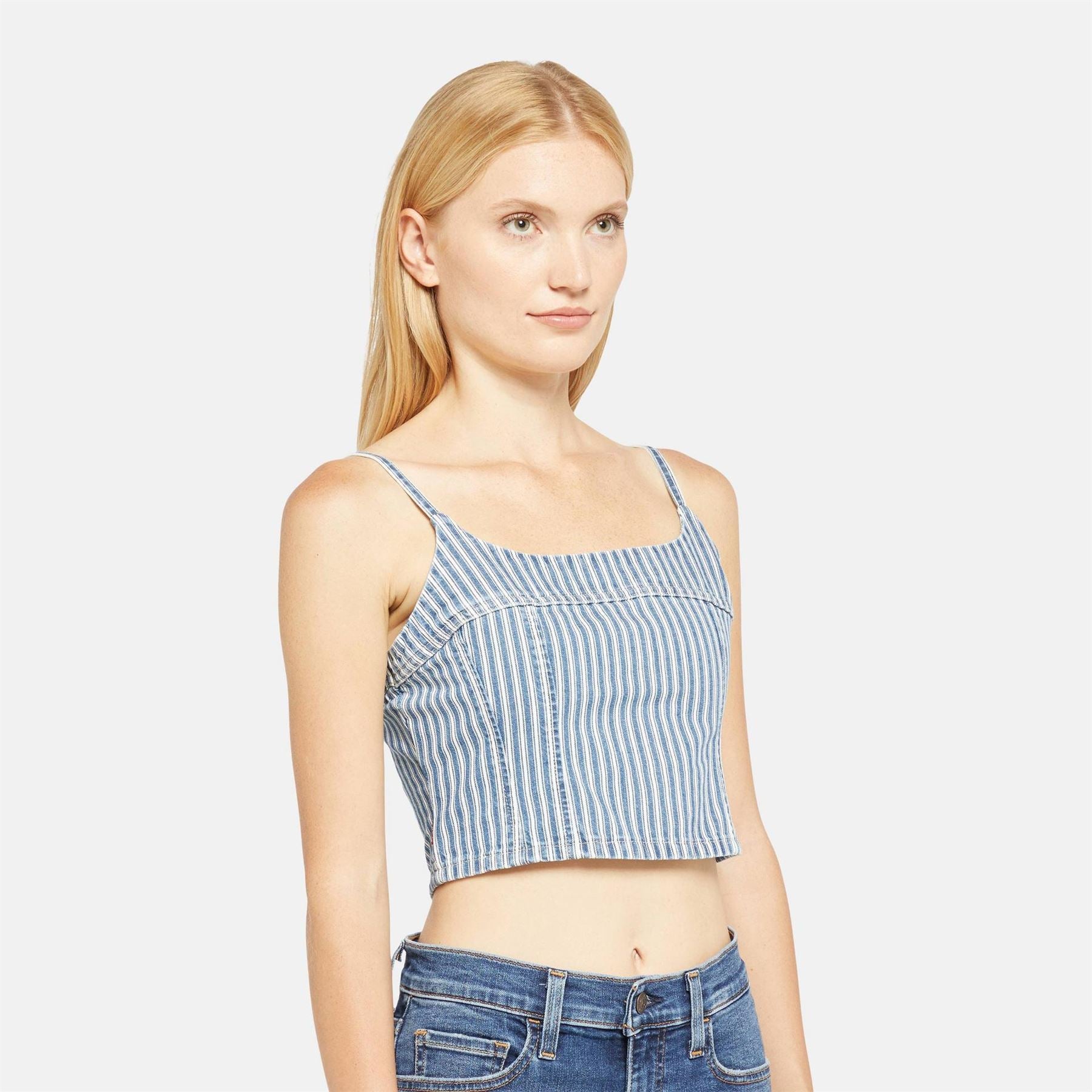 Levis Cropped Square Neck Slim Fit Tank