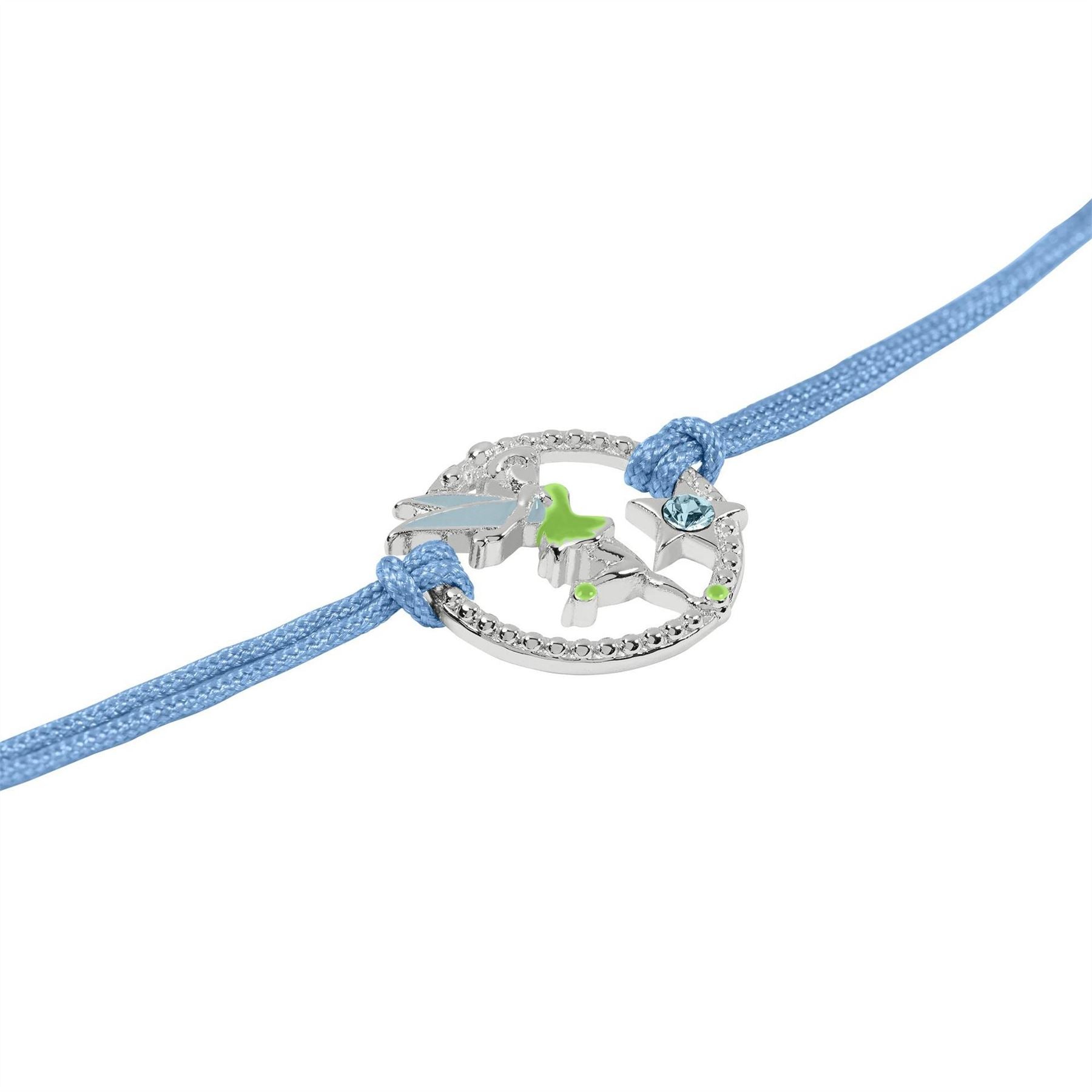 Disney Kids Tinkerbell Adjustable Cord Charm Bracelet