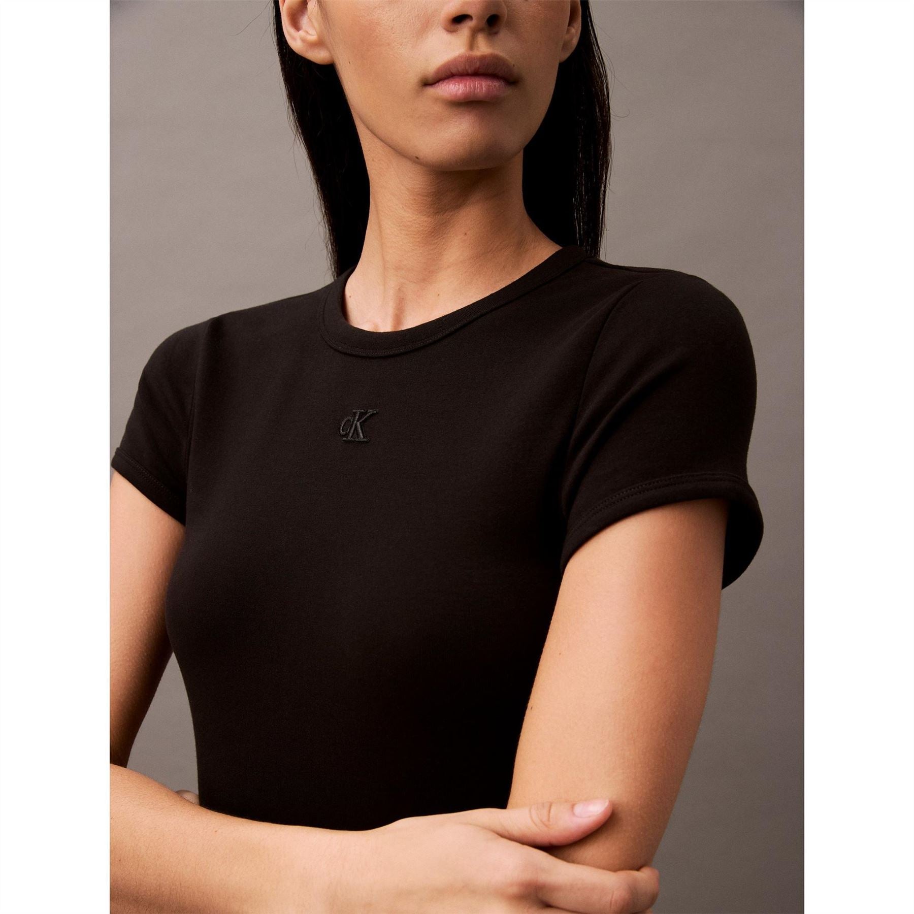 Calvin Klein Jeans Crew Neck Short Sleeve Mini Dress