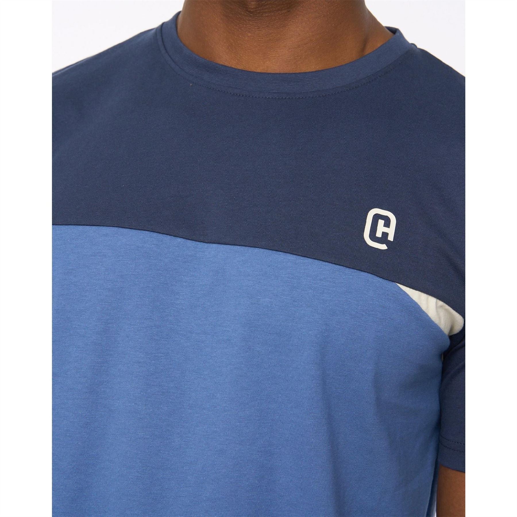 Crosshatch Castlebay Bold Logo Crew Neck Short Sleeve T-Shirt