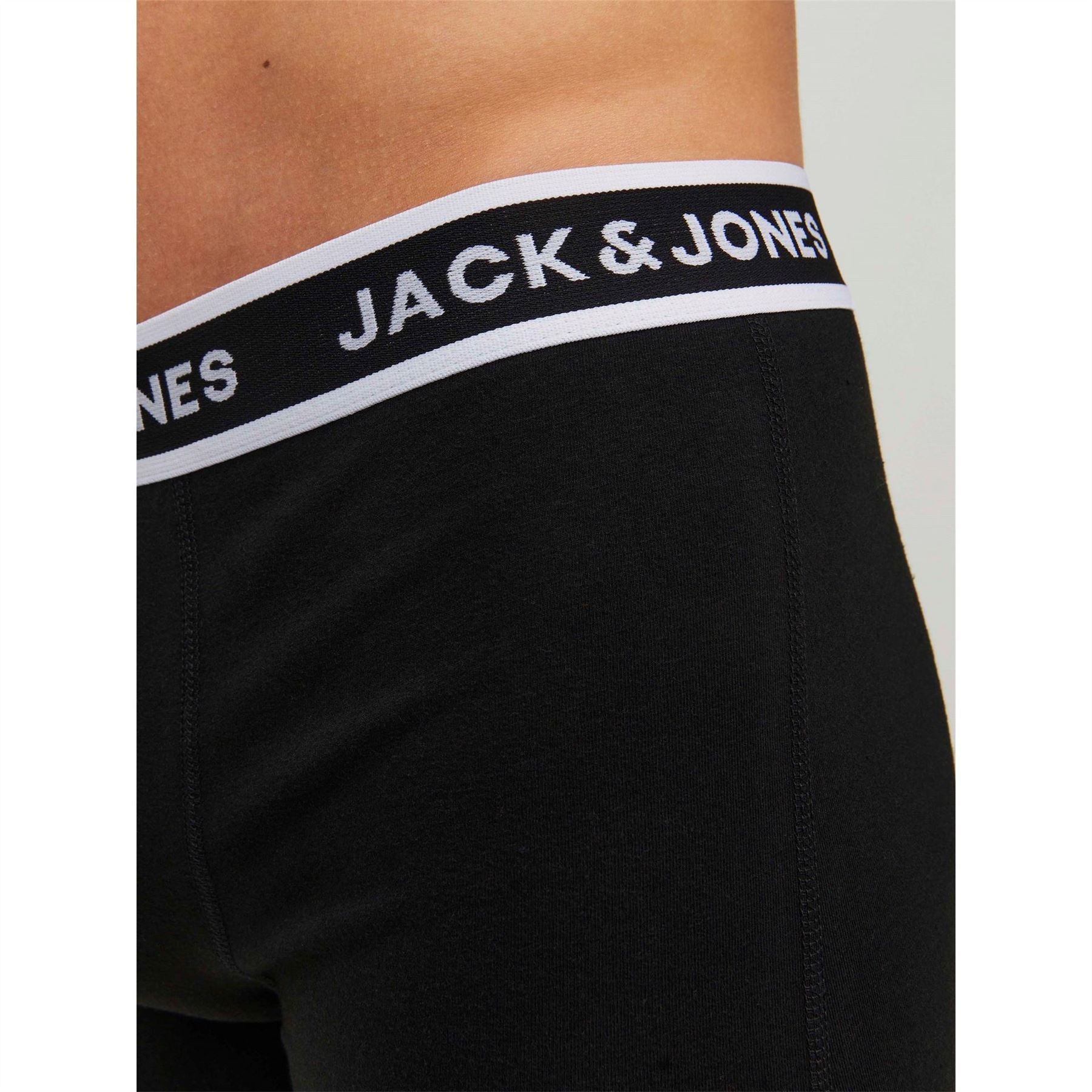 Jack and Jones Mens Pack Solid Boxer Briefs Plus Size