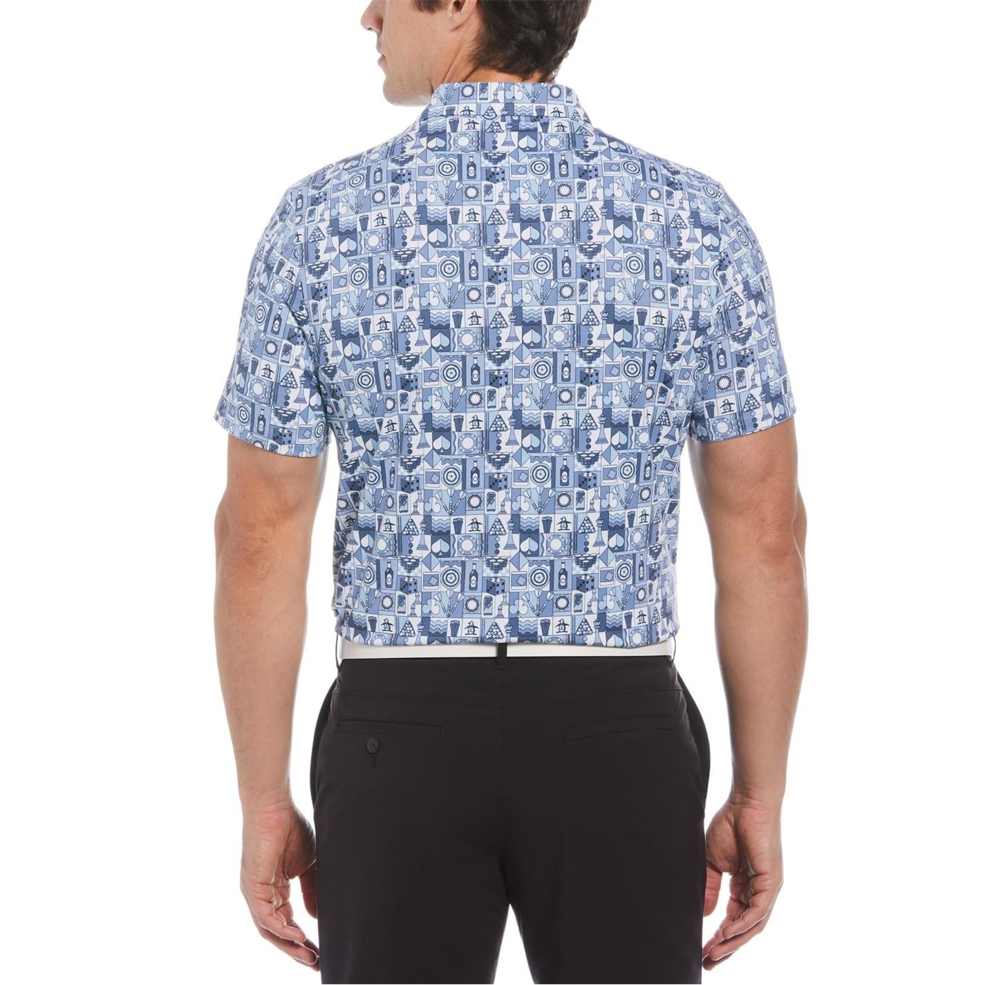 Original Penguin Golf PG Alovr Novelty Short Sleeve Performance Polo Shirt