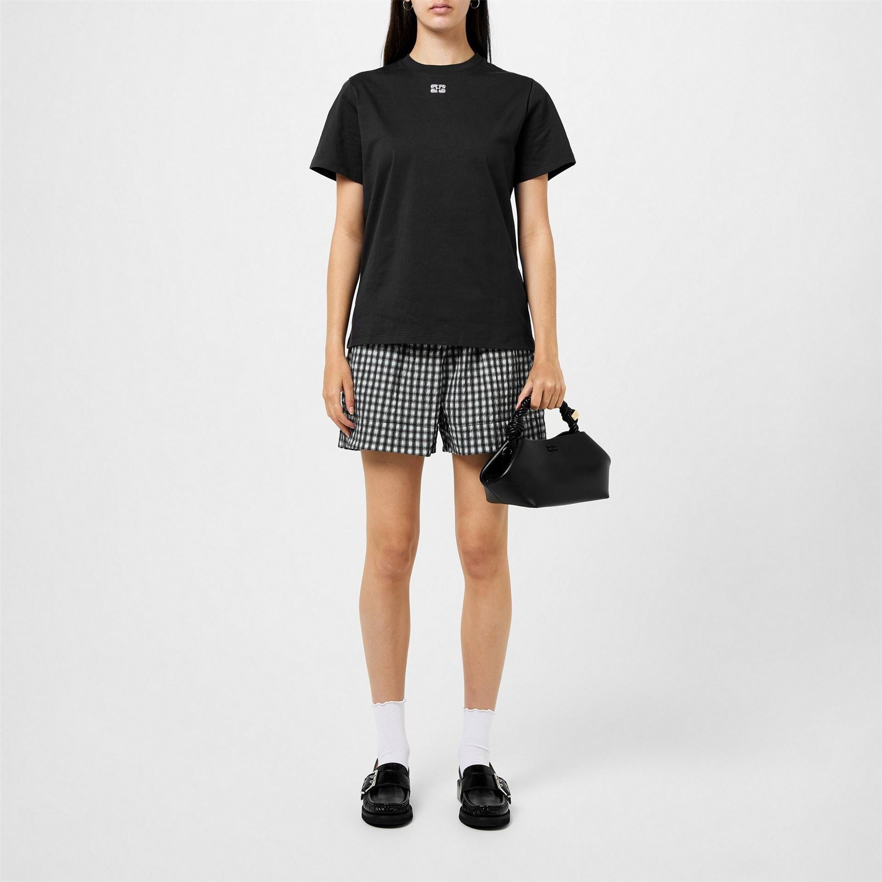 Ganni Rhinestone Regular Fit T-Shirt