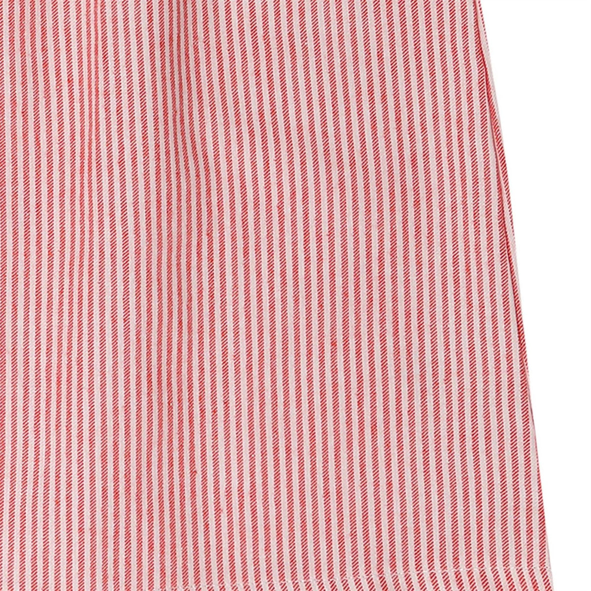 Lilly and Sid Red Stripe V-Neck Knee Length A-Line Dress
