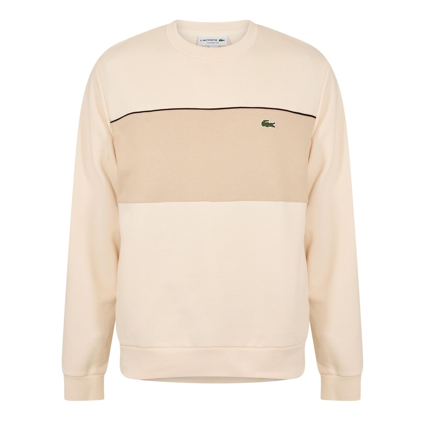 Lacoste Color Block Crew Neck Long Sleeve Sweatshirt