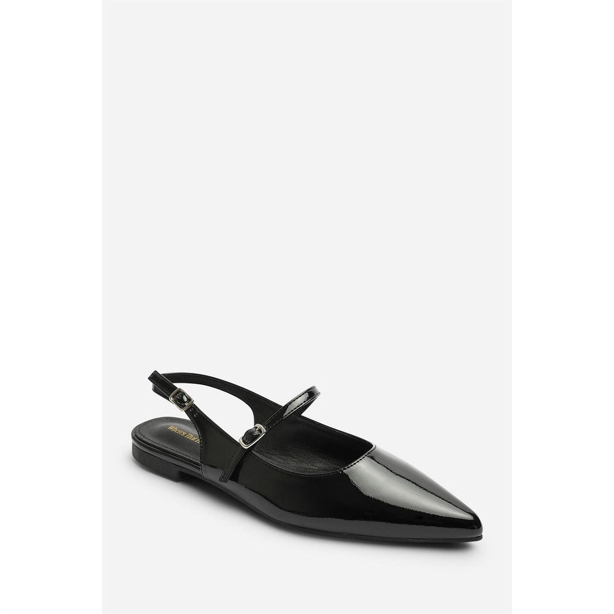 Wheres That From Pointed Toe Mary Jane Open Back Ballet Flats