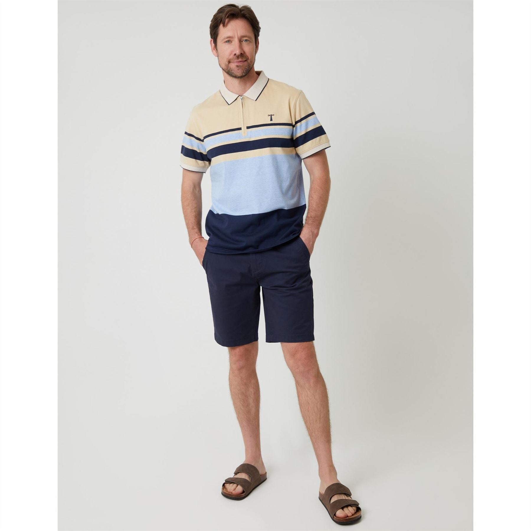 Saltwell Saltwel Zipped Short Sleeve Polo Shirt