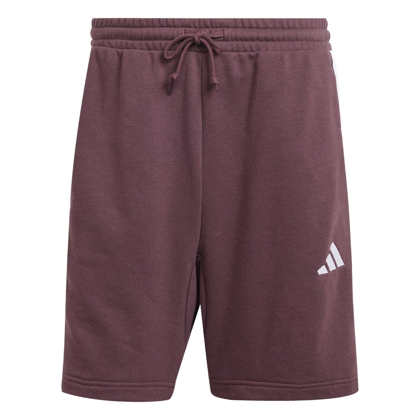 adidas Mens Essentials 3 Stripe Fleece Shorts