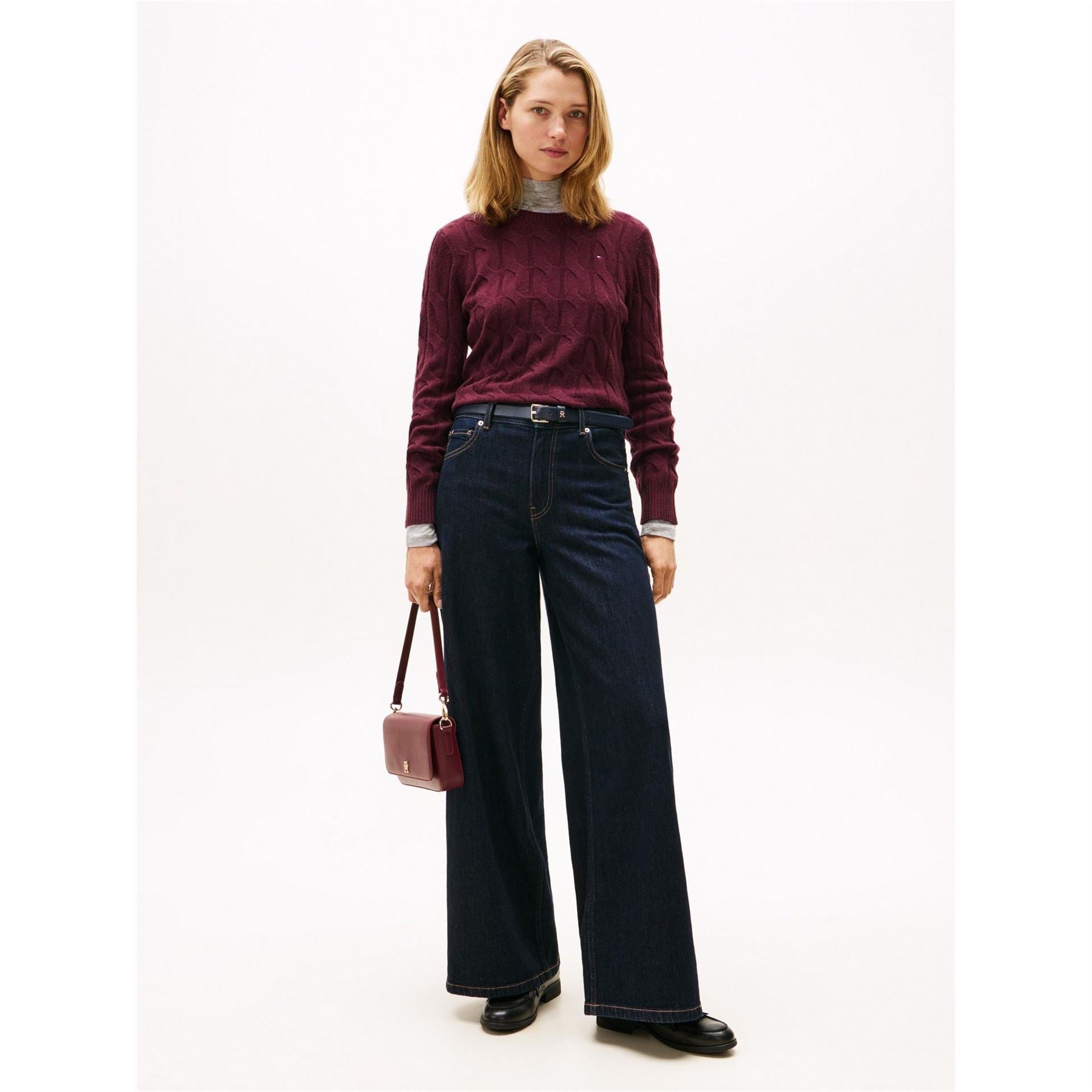 Tommy Hilfiger Cable Crew Neck Long Sleeve Sweater