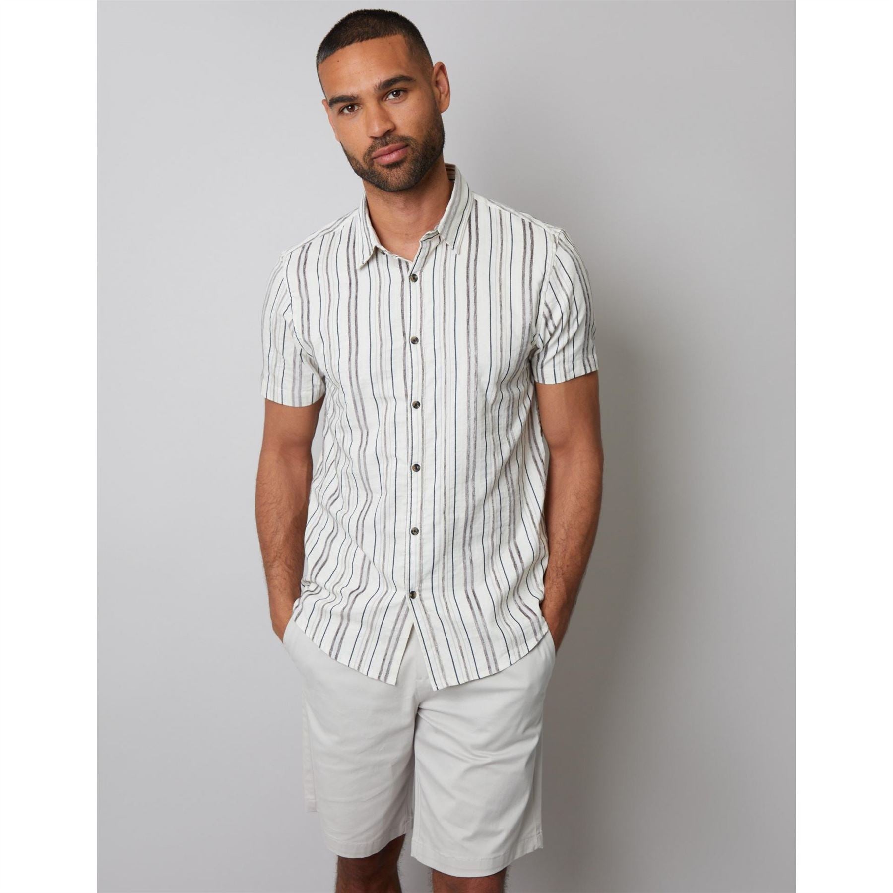 Threadbare Brownhill Regular Fit Short Sleeve Shirt
