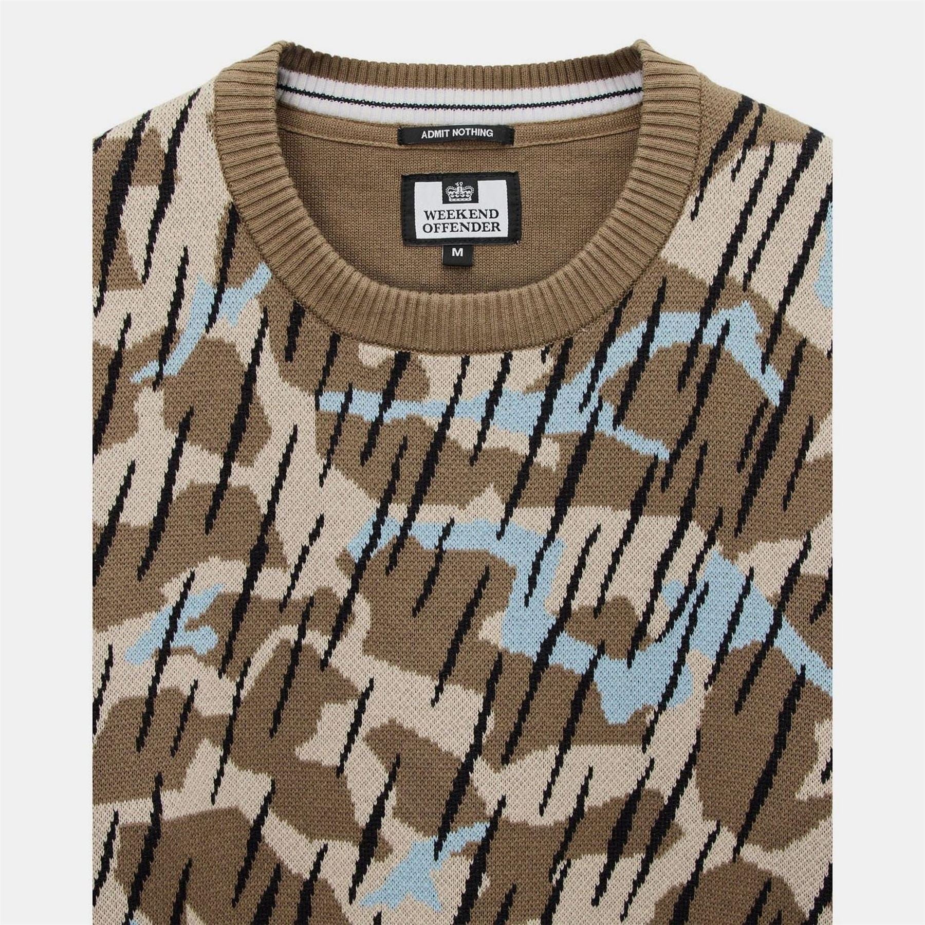 Weekend Offender Difranco Camo Knit Sweater
