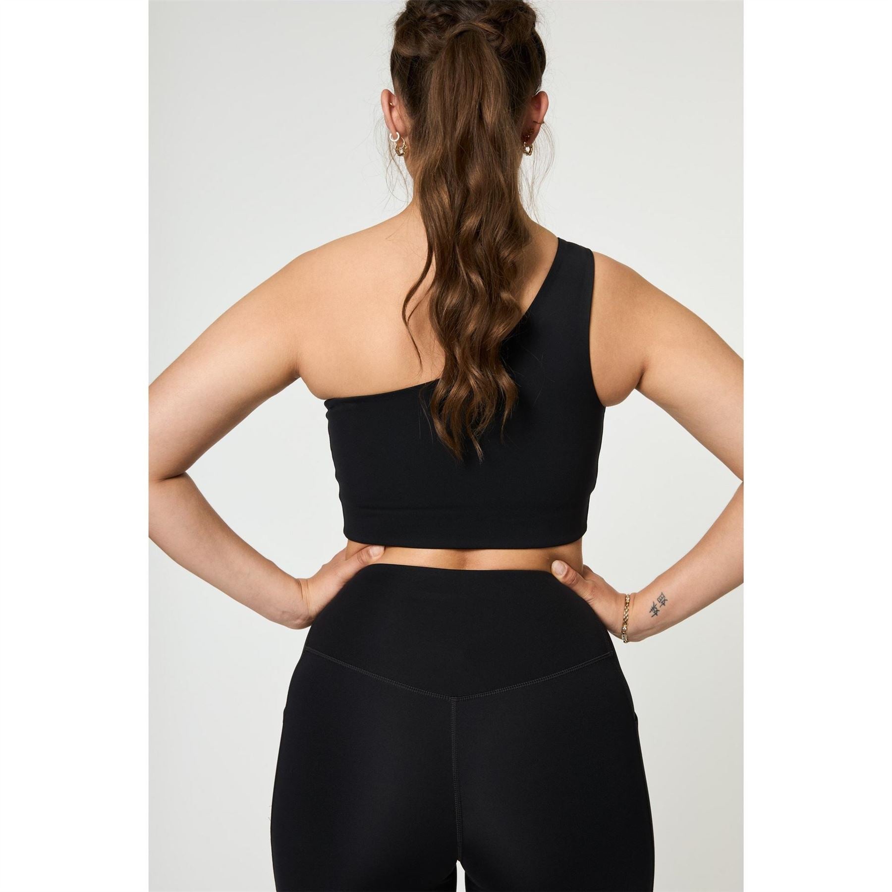 Girlfriend Collective One Shoulder Non Wired Low Impact Sports Bra