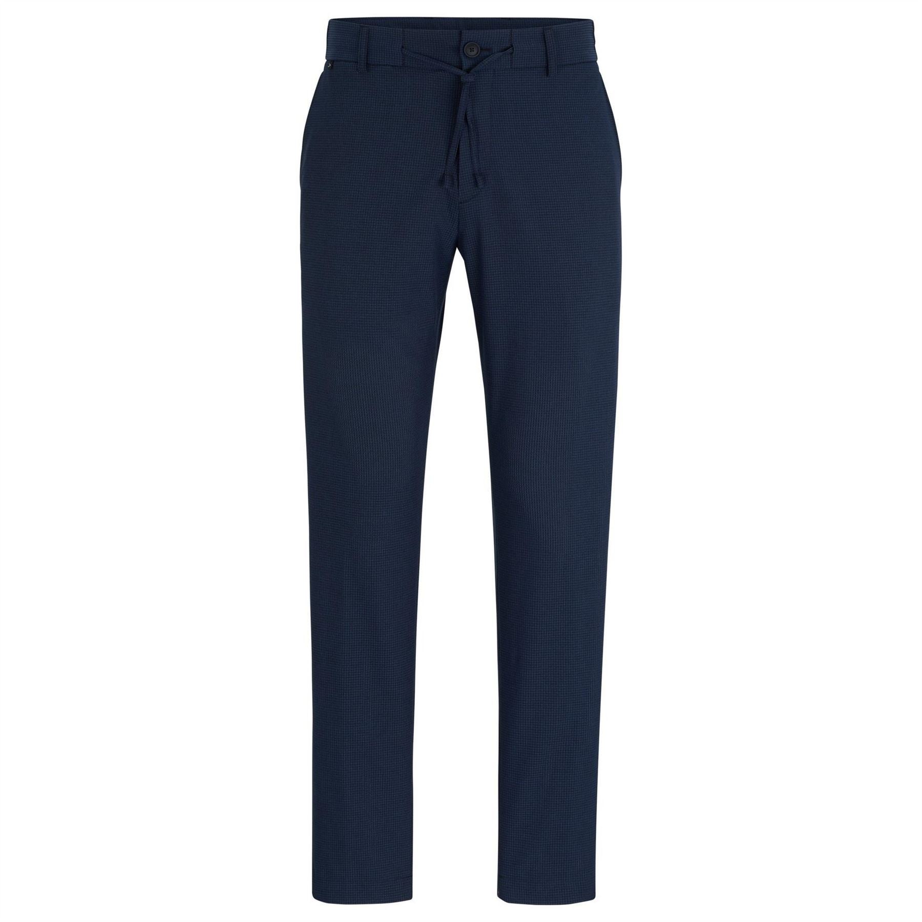 Boss Genius Solid Patterned Straight Chinos