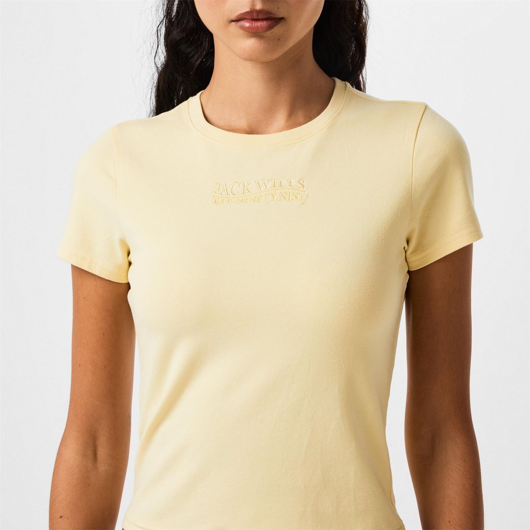 Jack Wills Graphic Cropped Slim Fit T-Shirt