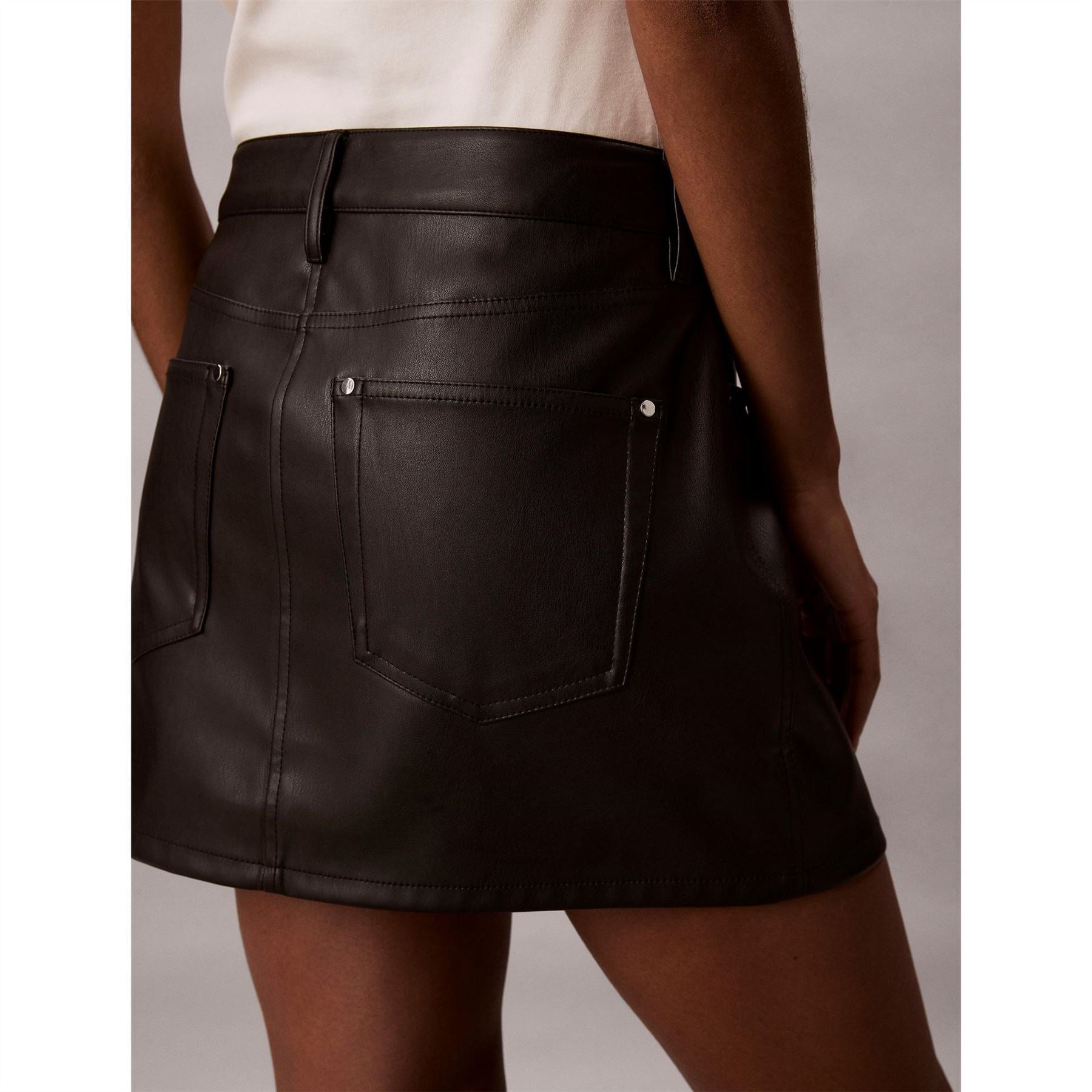 Calvin Klein Jeans Leather Mini Skirt
