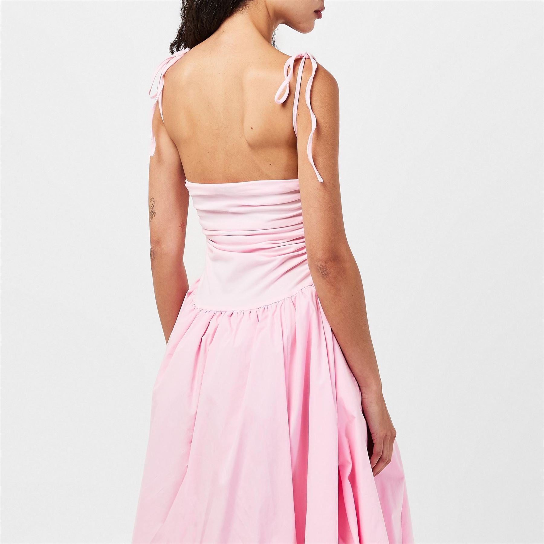 AmyLynn Amy Lynn Alexa Shoulder Tie Ultra Mini Peplum Dress