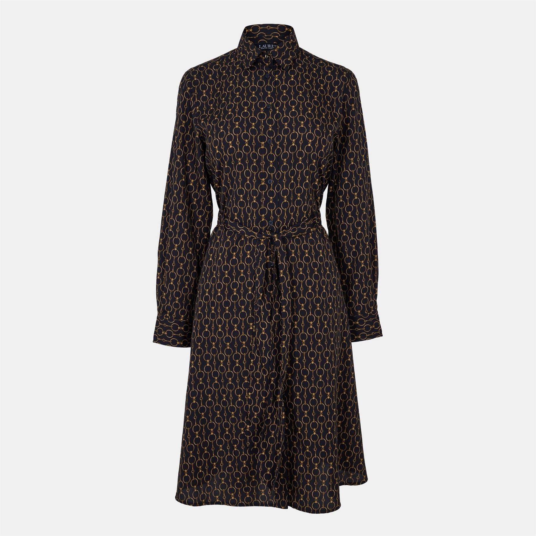 Lauren by Ralph Lauren Karalynn Long Sleeve Midi Shirt Dress