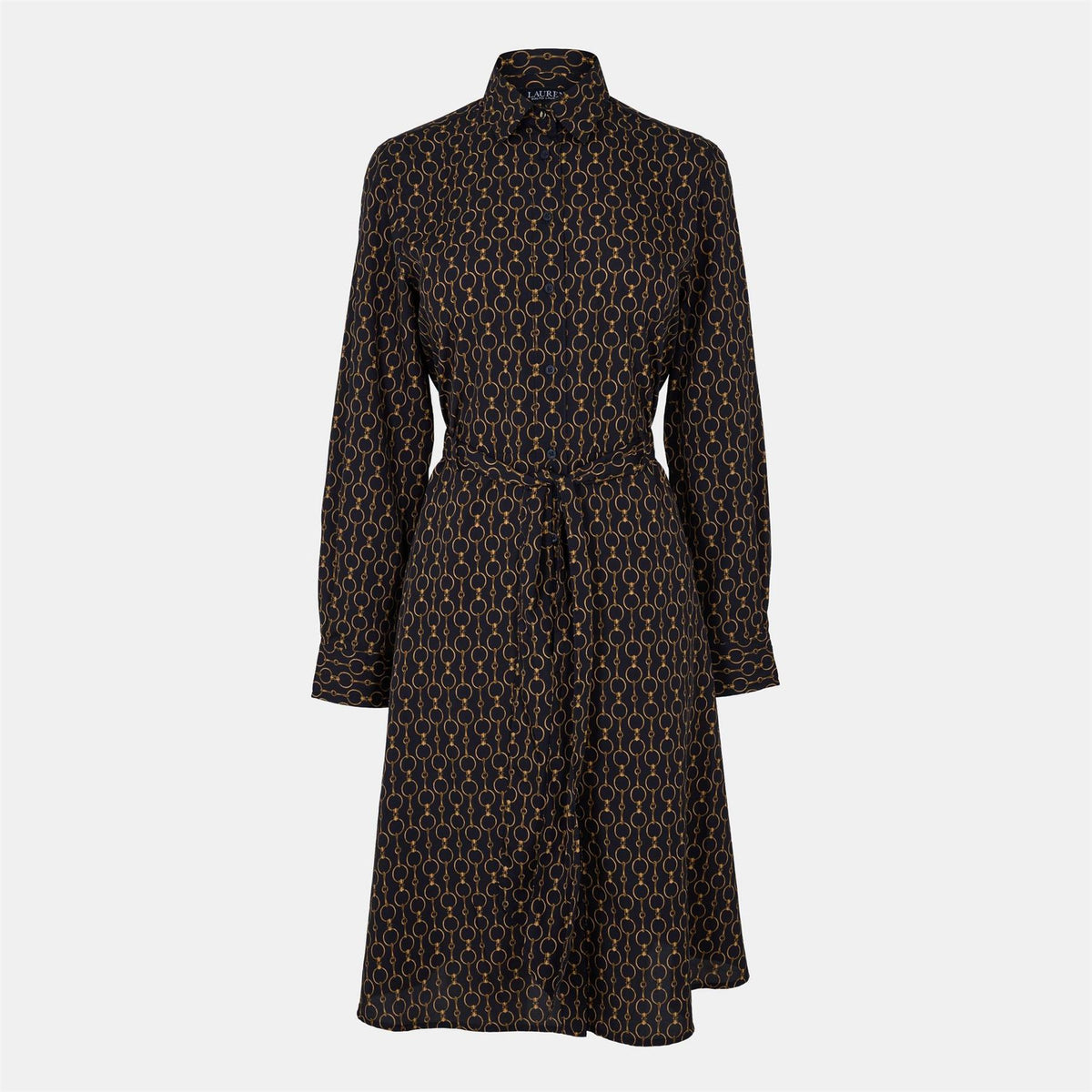 Lauren by Ralph Lauren Karalynn Long Sleeve Midi Shirt Dress