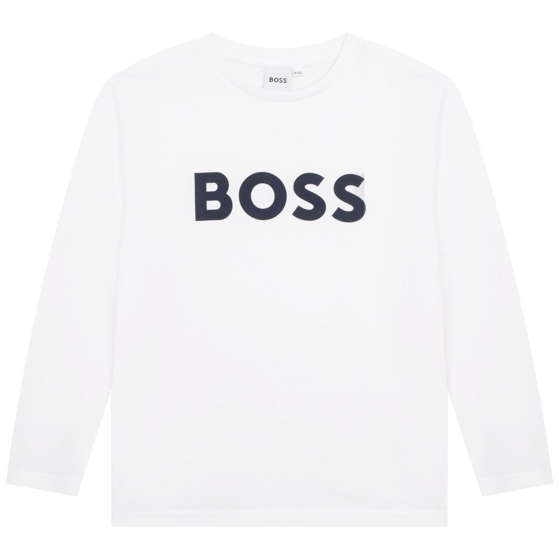Boss Long Sleeve Large Logo T-Shirt, Bold Logo