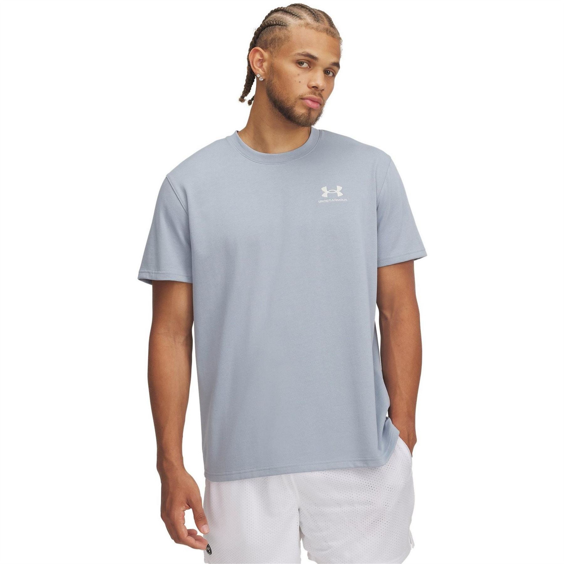 Under Armour Mens Logo Embroidered Heavyweight T-Shirt