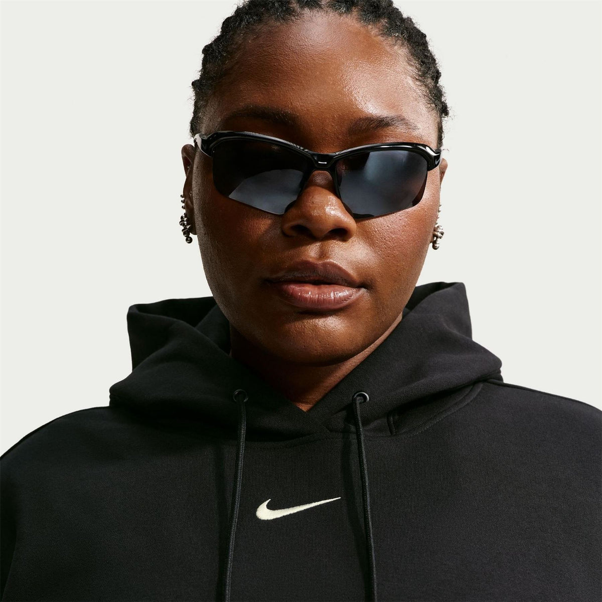 Nike Bold Logo Hooded Neck Long Sleeve Relaxed Fit Sweatshirt