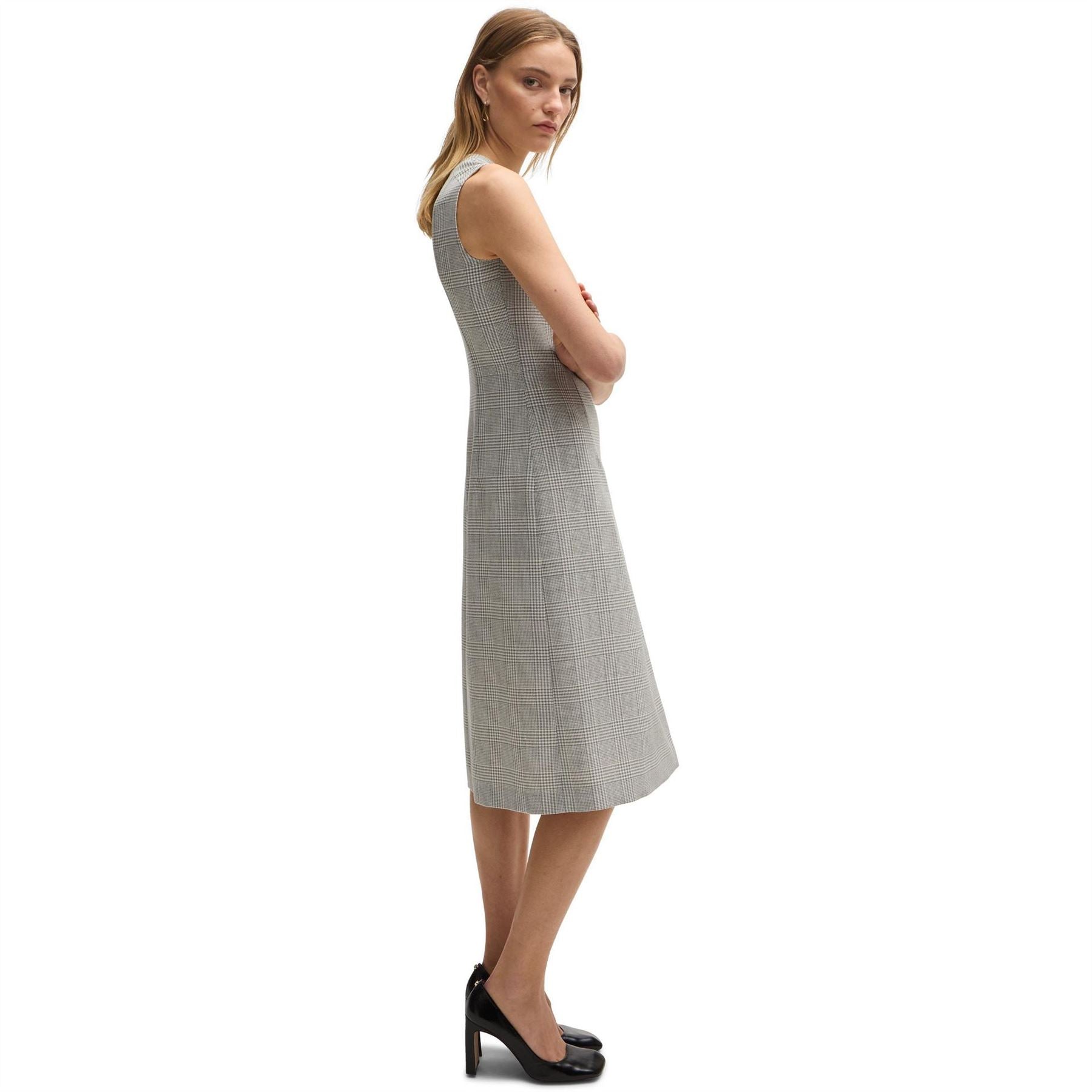 Boss Dimala V-Neck Sleeveless Knee Length Dress