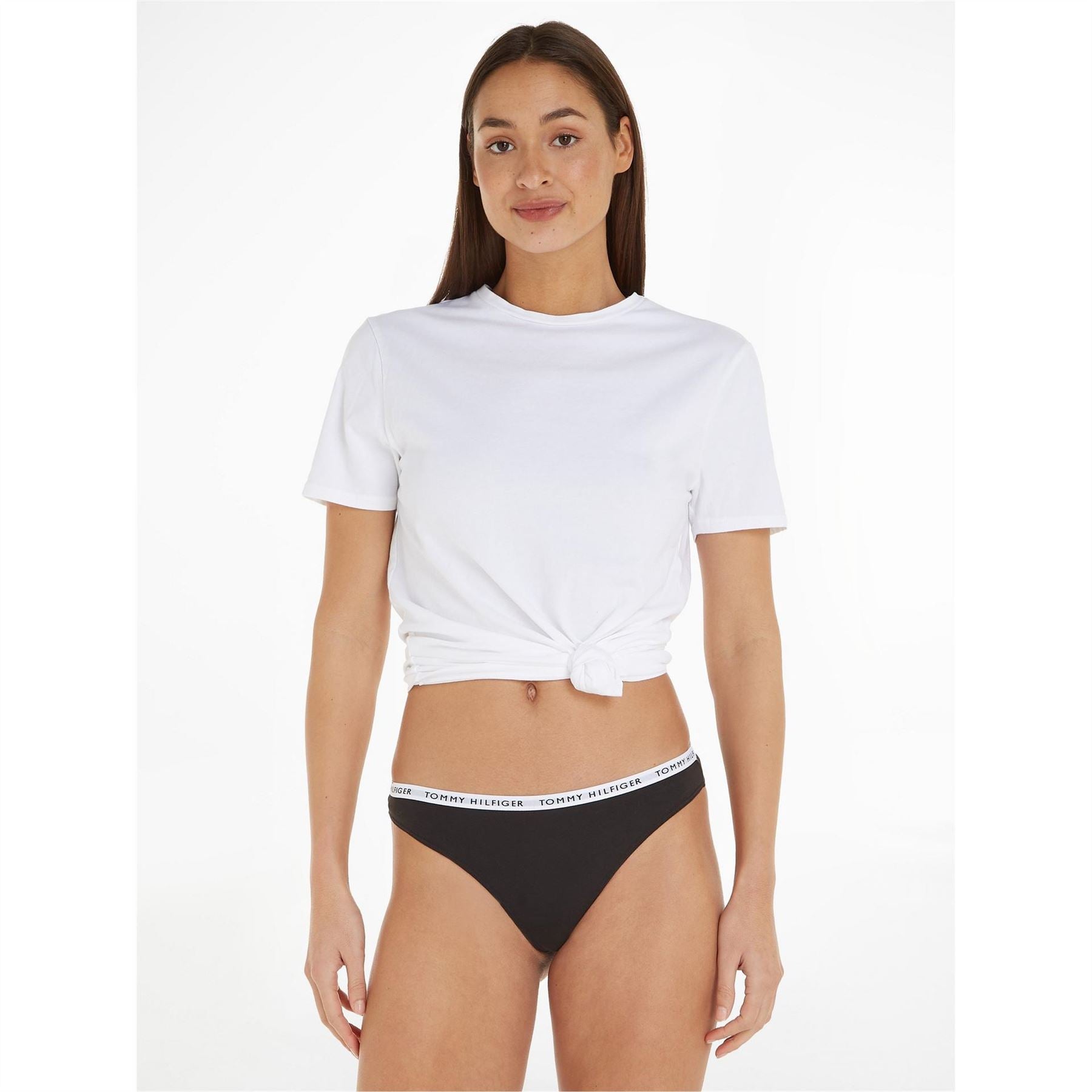 Tommy Hilfiger Womens Bodywear 3 Pack Thong Briefs