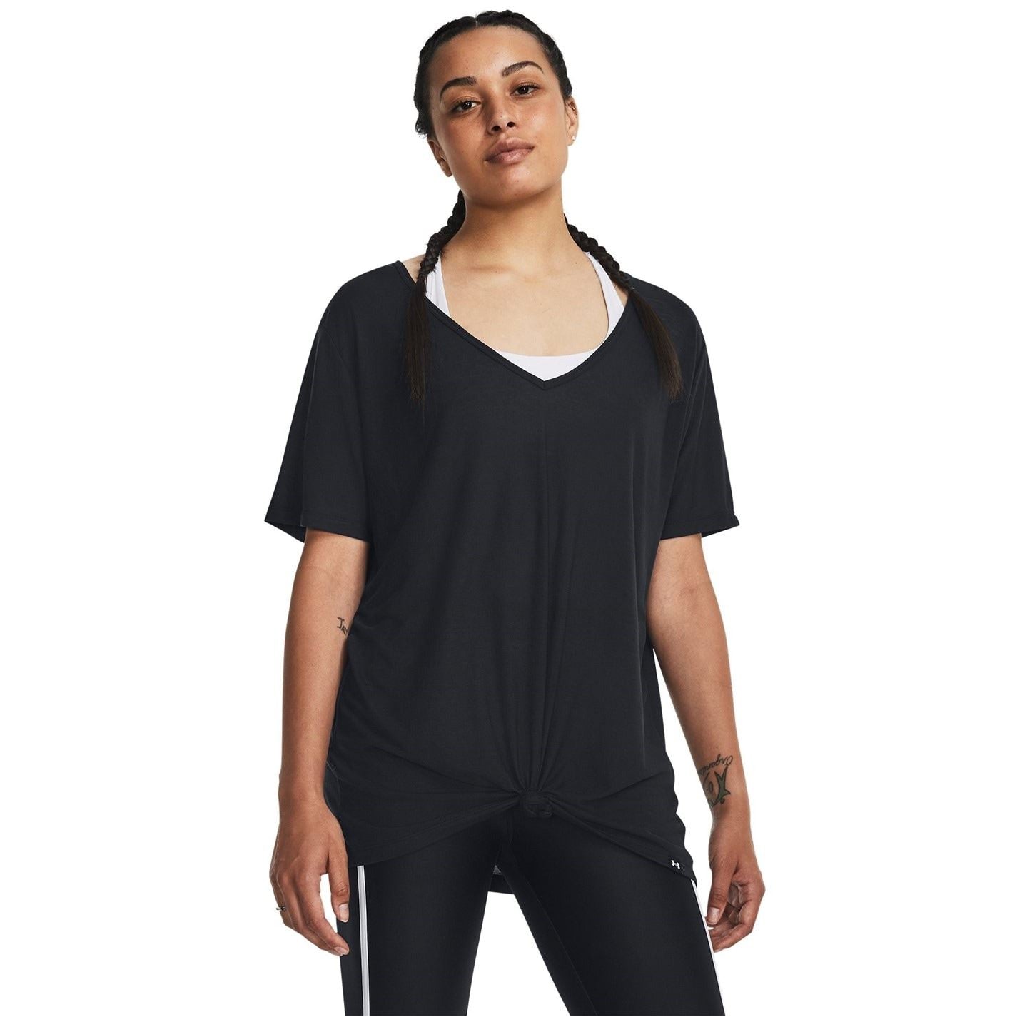 Under Armour Womens Armour Pjt Rck Completer Deep V T Gym Top