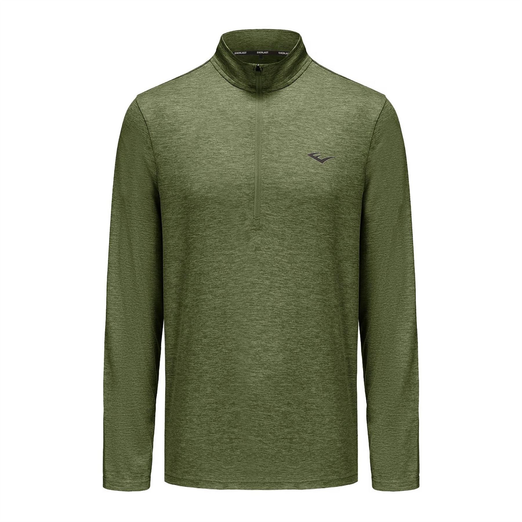 Everlast Flex Regular Fit Zip Neck Long Sleeve Athletic Top
