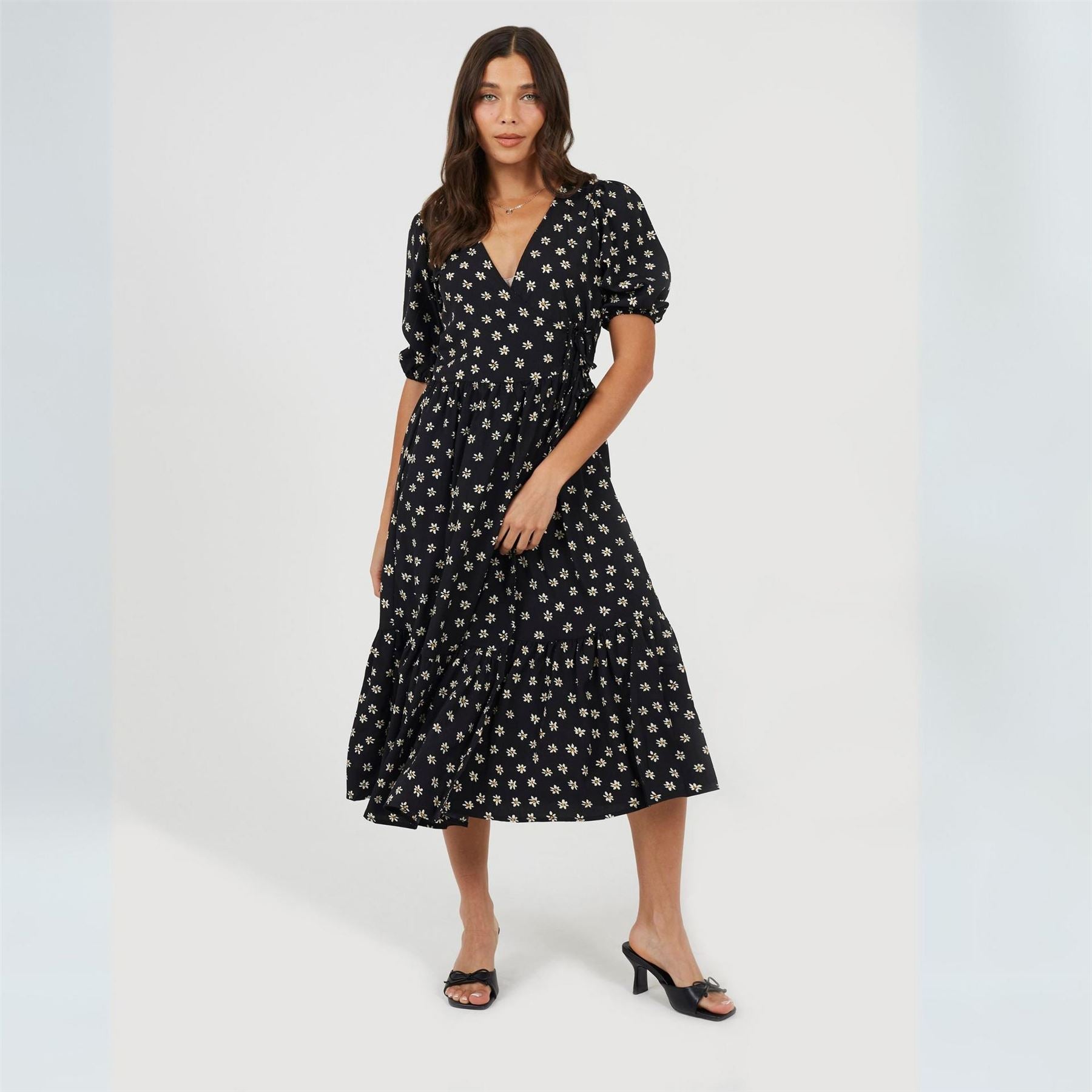 Brave Soul V Neck Wrap Dress