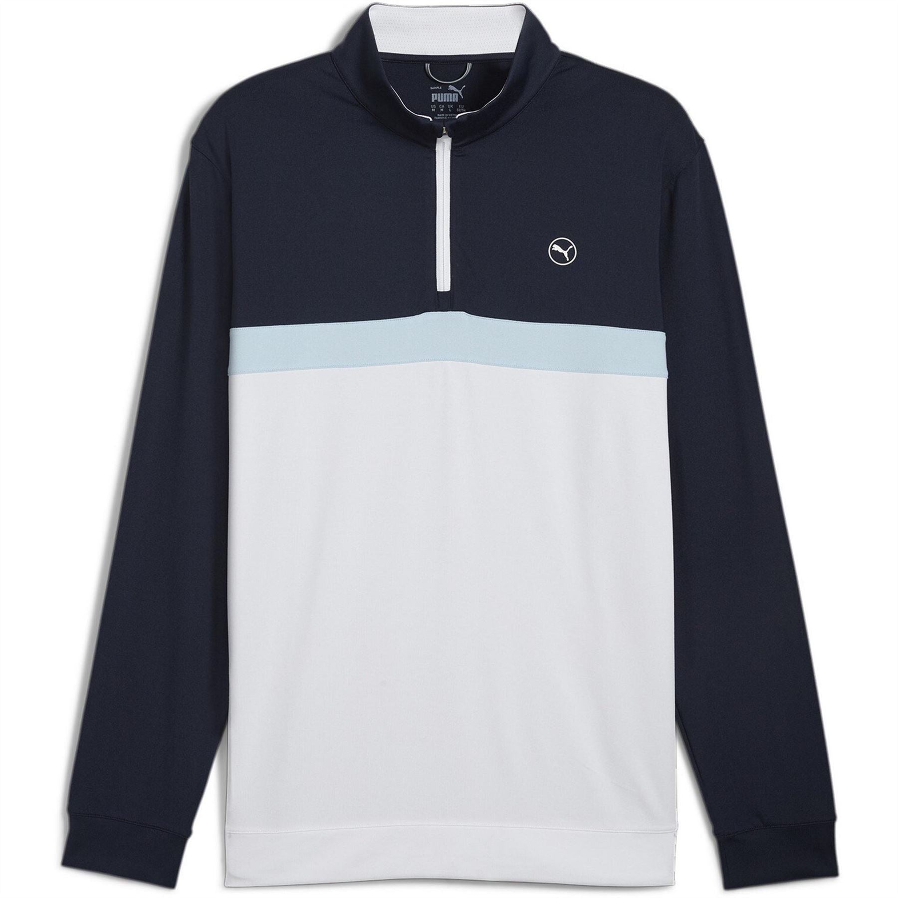 Puma Mens Colour Block Golf Quarter Zip