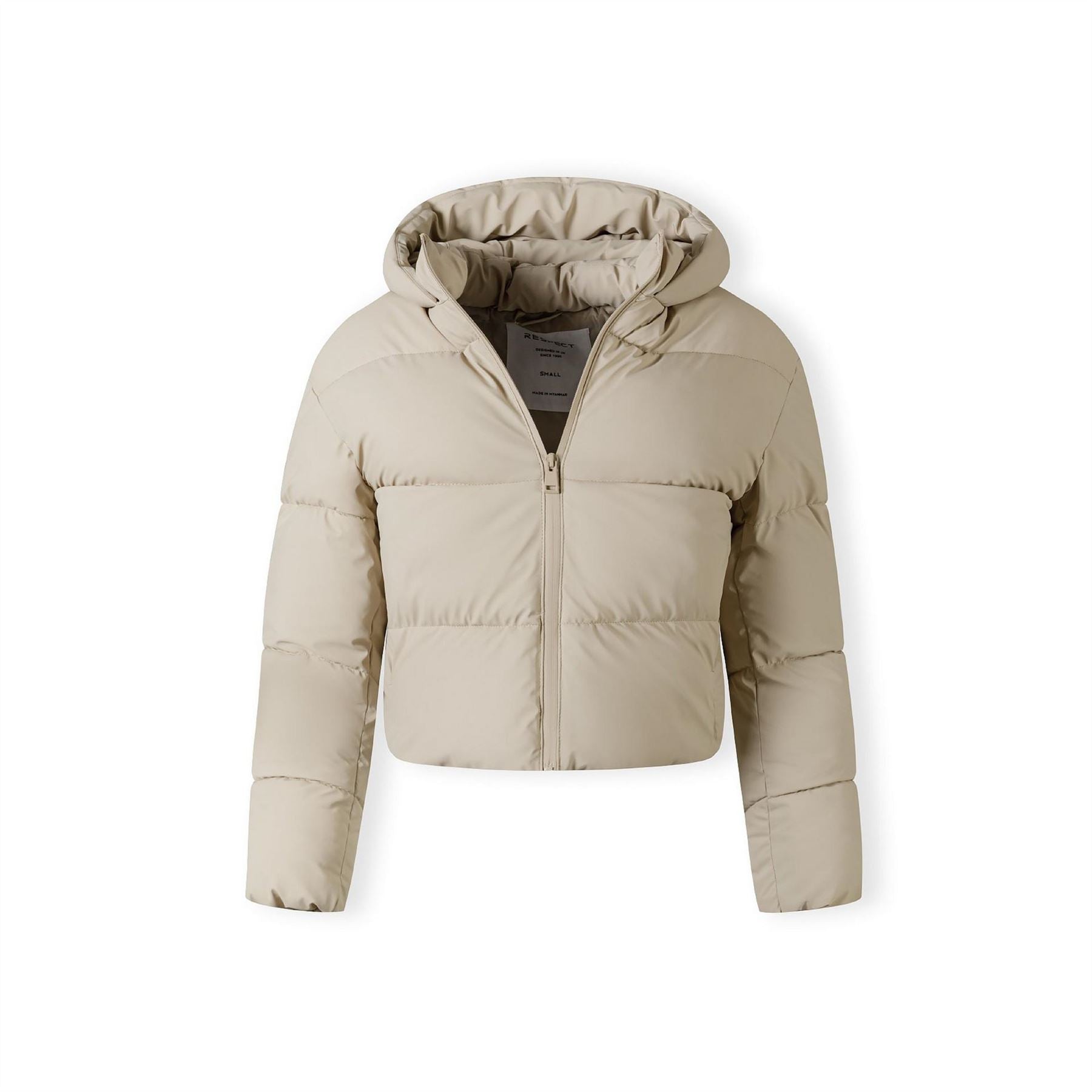 Minoti Women Short Quilted Water Repellent Jacket With Hood Grey