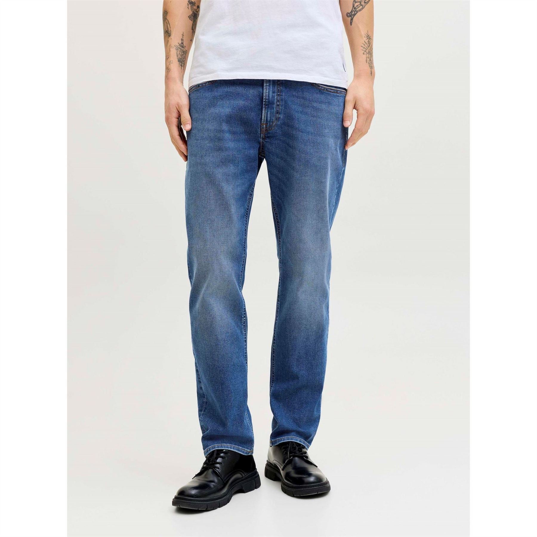 Jack and Jones Clark Orig Tapered Fit Five Pocket Jeans