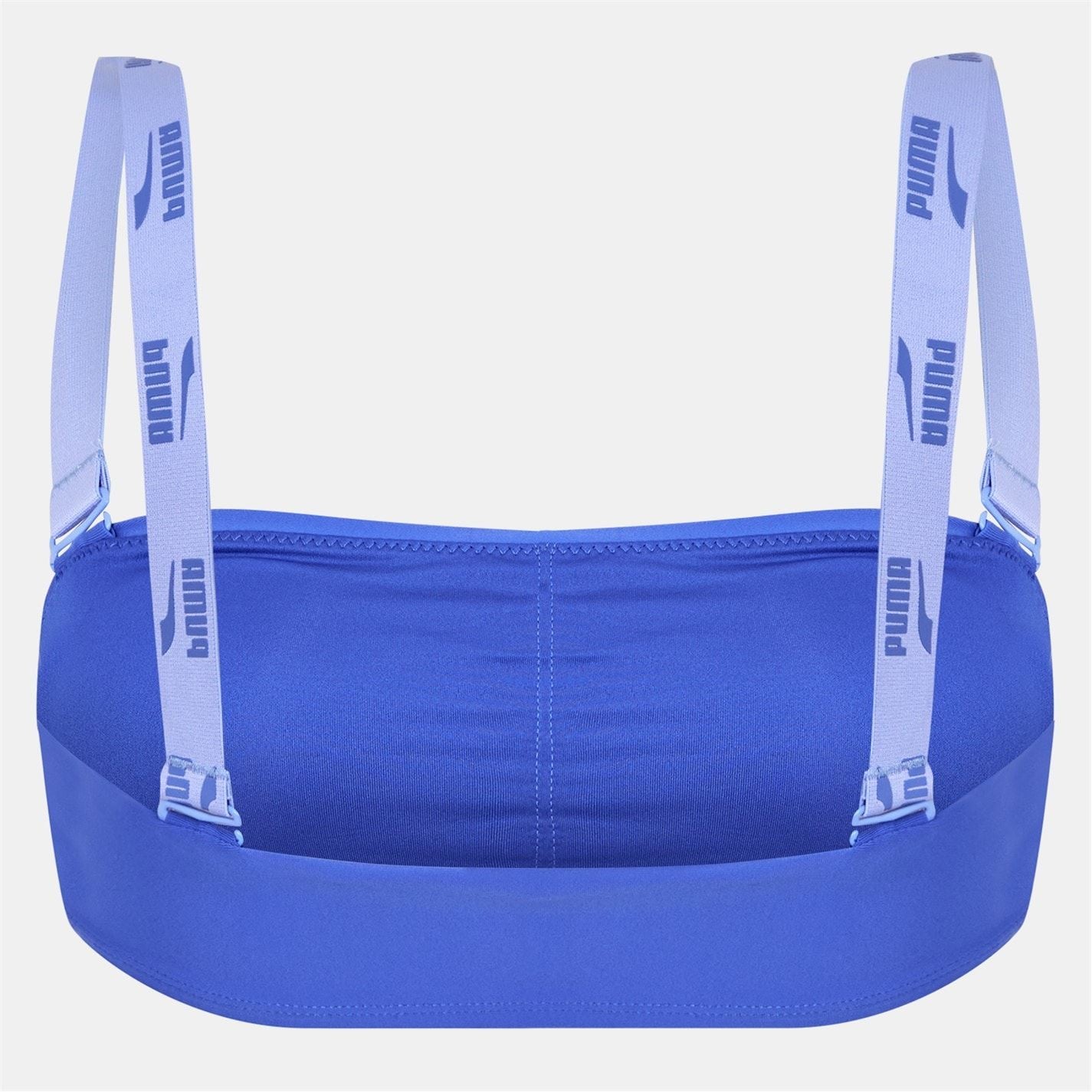 Puma Logo Print Swim Bandeau Bikini Top