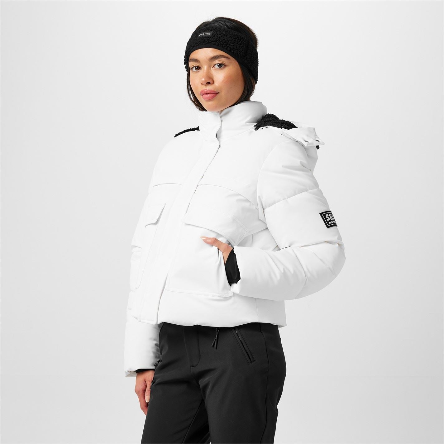 Jack Wills Cropped Hooded Ski Jacket