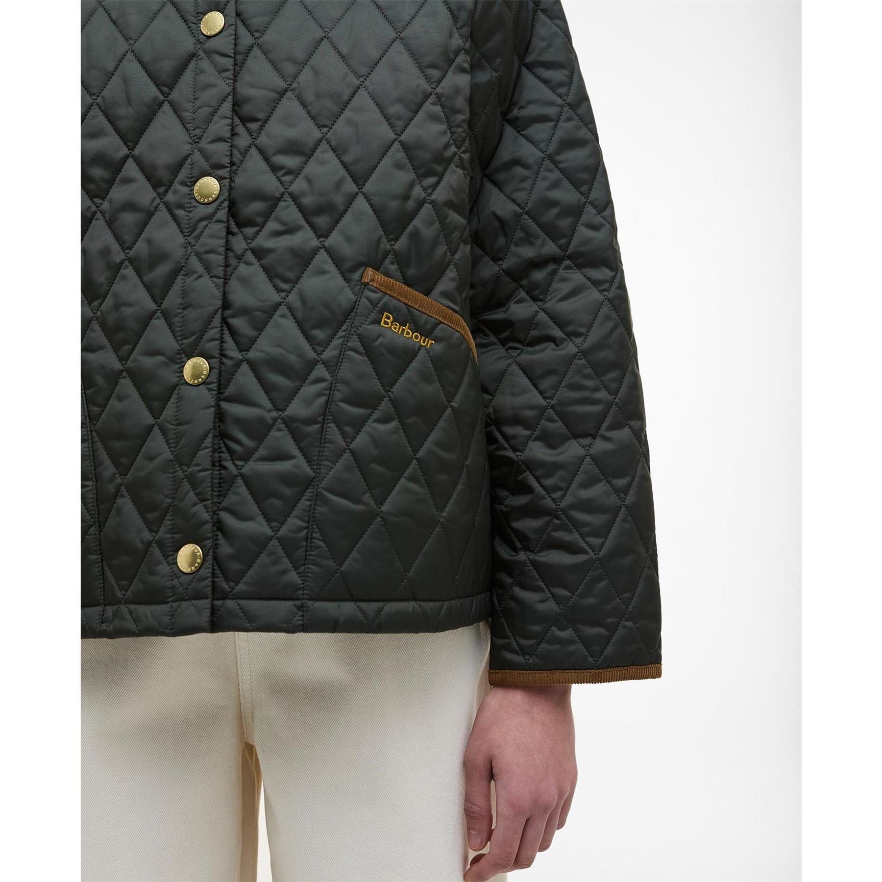 Barbour Cropped Liddesdale Quilted Jacket