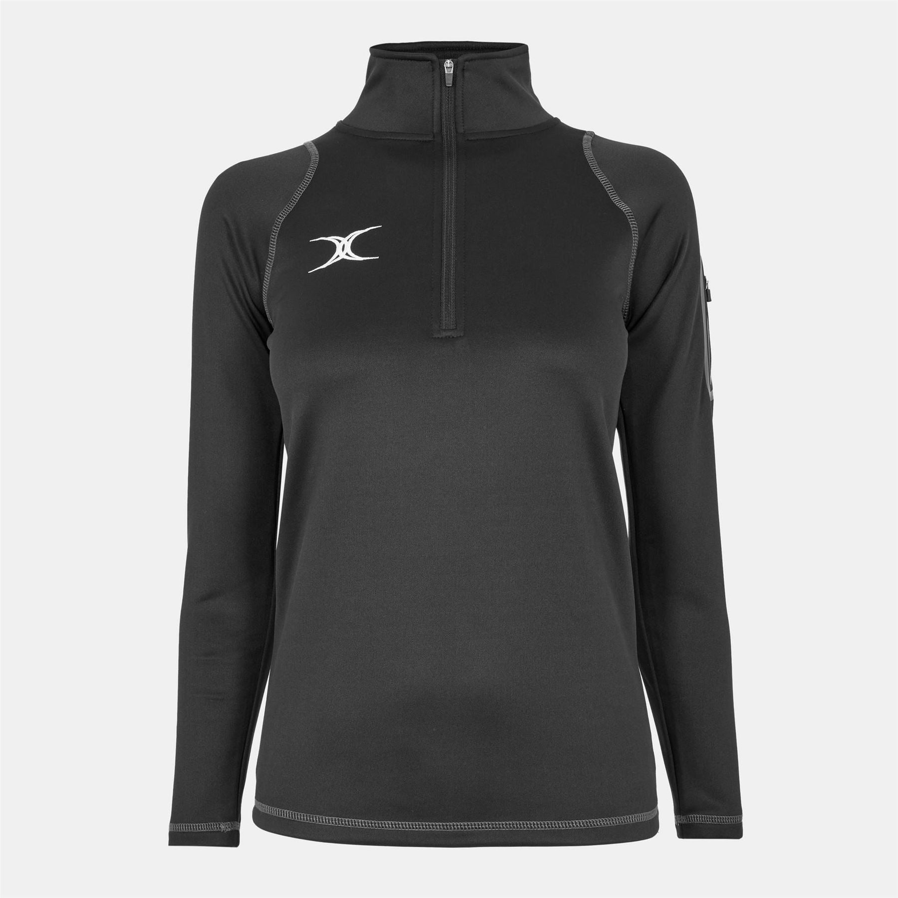 Gilbert Zip Neck Raglan Sleeve Sweatshirt