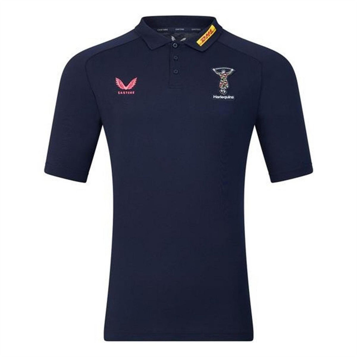 Castore Harlequins Fan Edition Cotton Blend Short Sleeve Polo Shirt