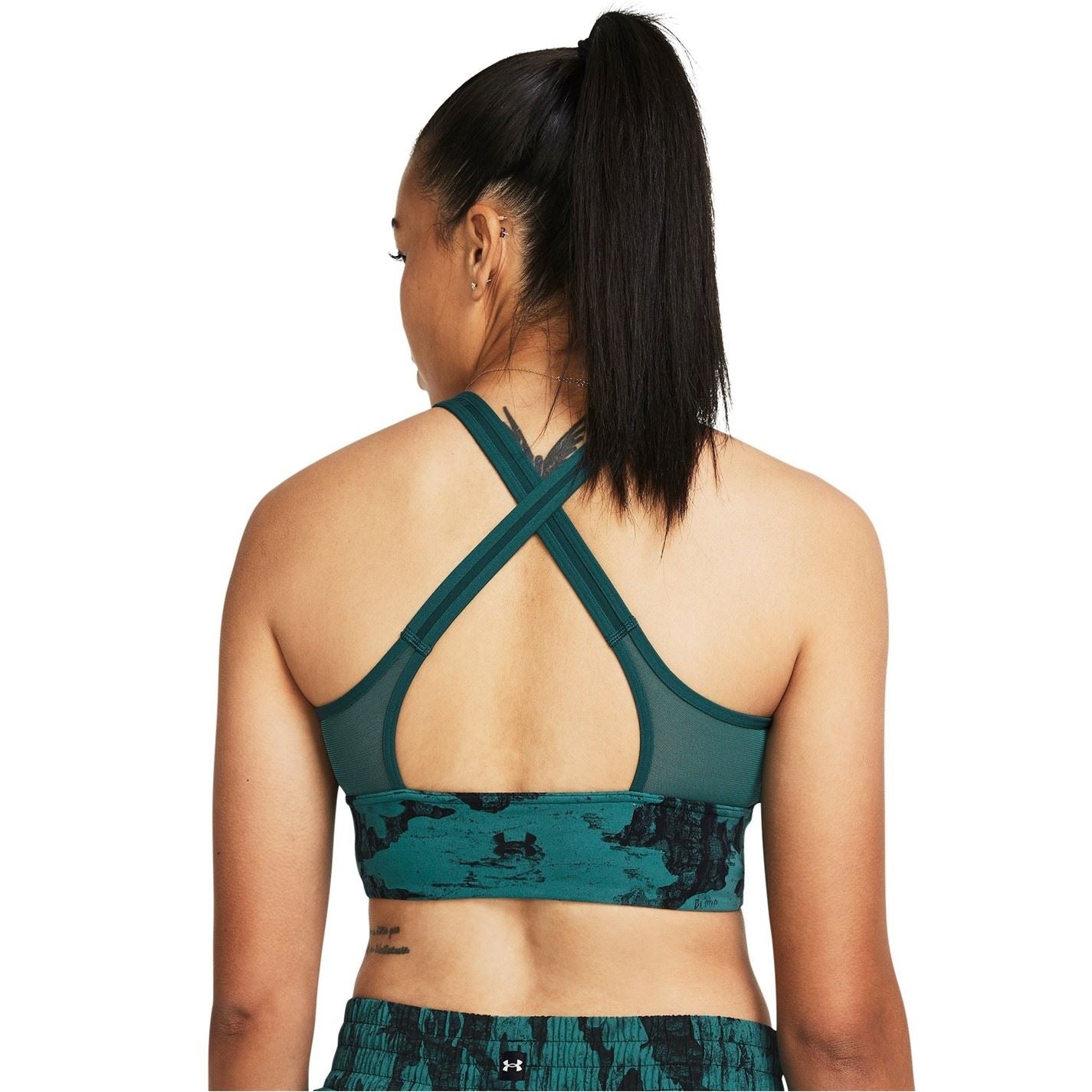 Under Armour Womens Armour Pjt Rck Lg Ll Infty Pt Bra Medium Impact Sports