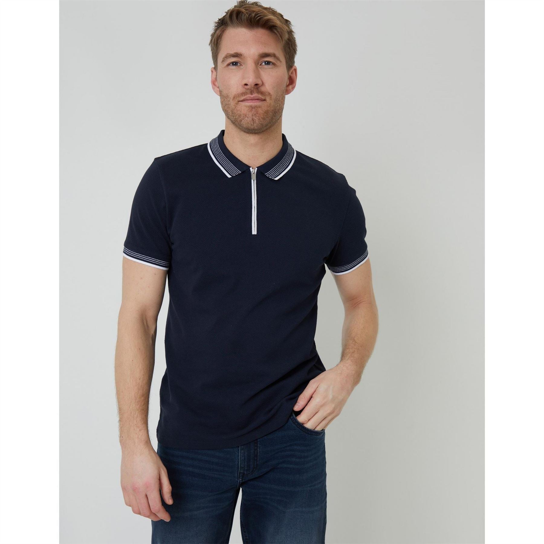 Threadbare Polo Honey Regular Fit Short Sleeve Shirt