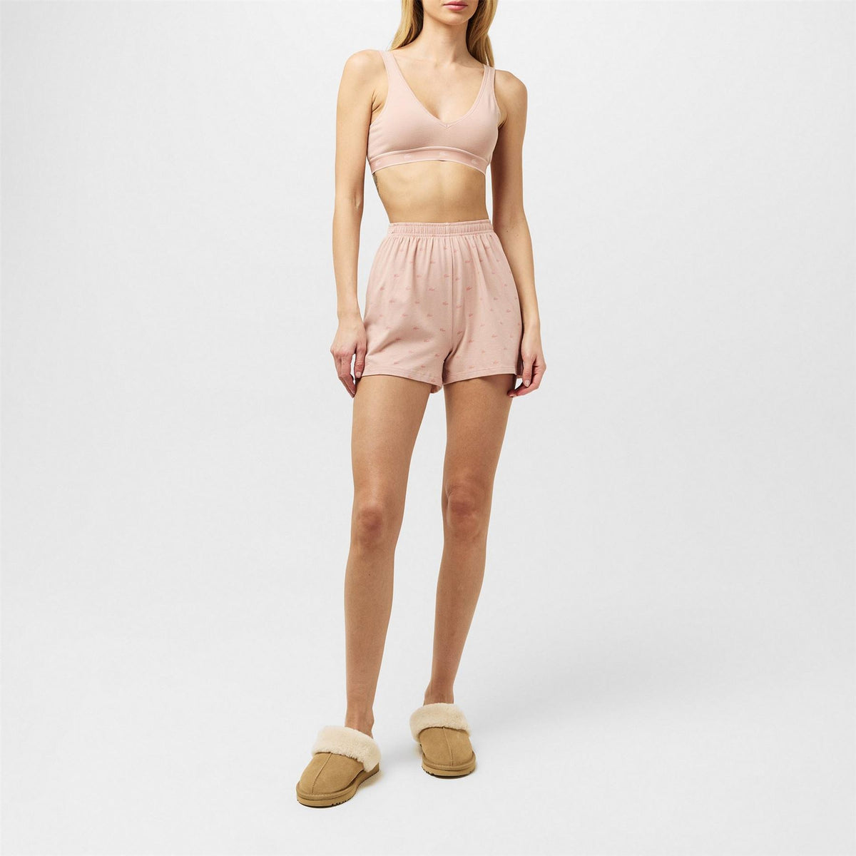 Lacoste Crocodile Print Triangle Bra